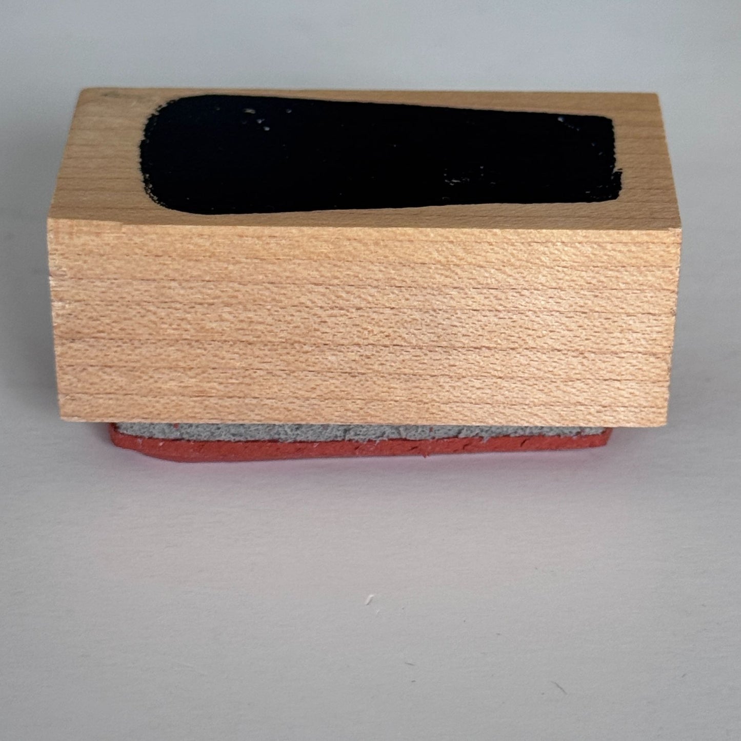 CC Rubber Stamp Solid Brush Stroke Grunge Background Mixed Media Art Cardmaking Wood Mounted