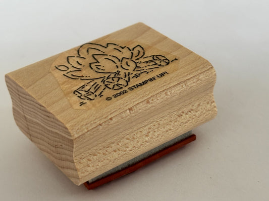 Stampin Up Rubber Stamp Campfire Camp Fire Logs Camping Summer Vacation Craft