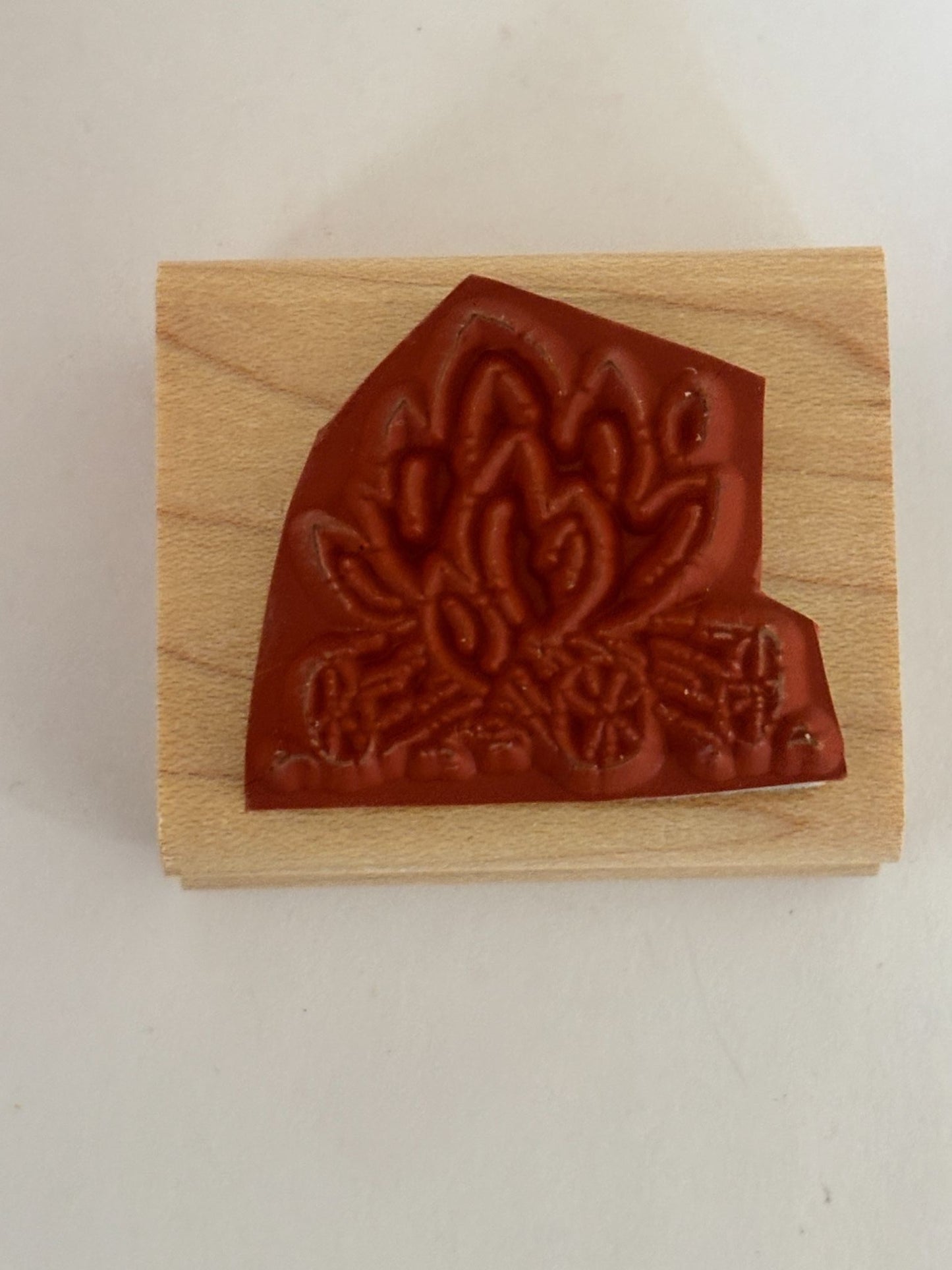 Stampin Up Rubber Stamp Campfire Camp Fire Logs Camping Summer Vacation Craft