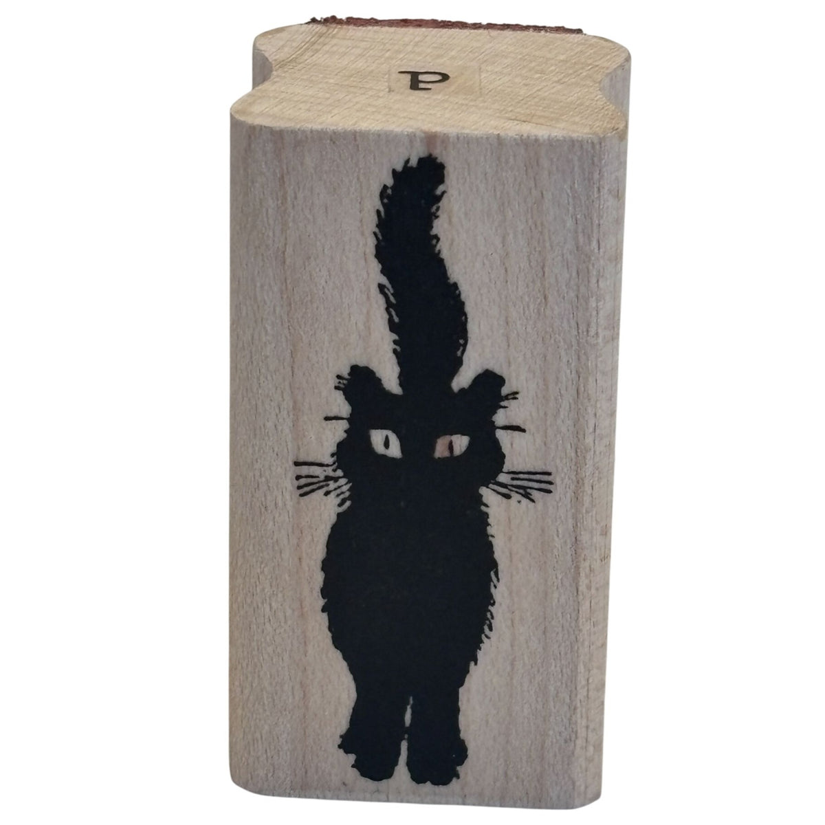 Picture Show Rubber Stamp Black Cat Silhouette Halloween Spooky Card Making Wood Mounted