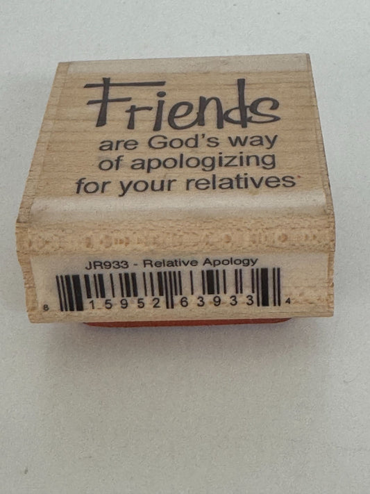 Whipper Snapper Rubber Stamp Friends Gods Way Of Apologizing For Your Relatives