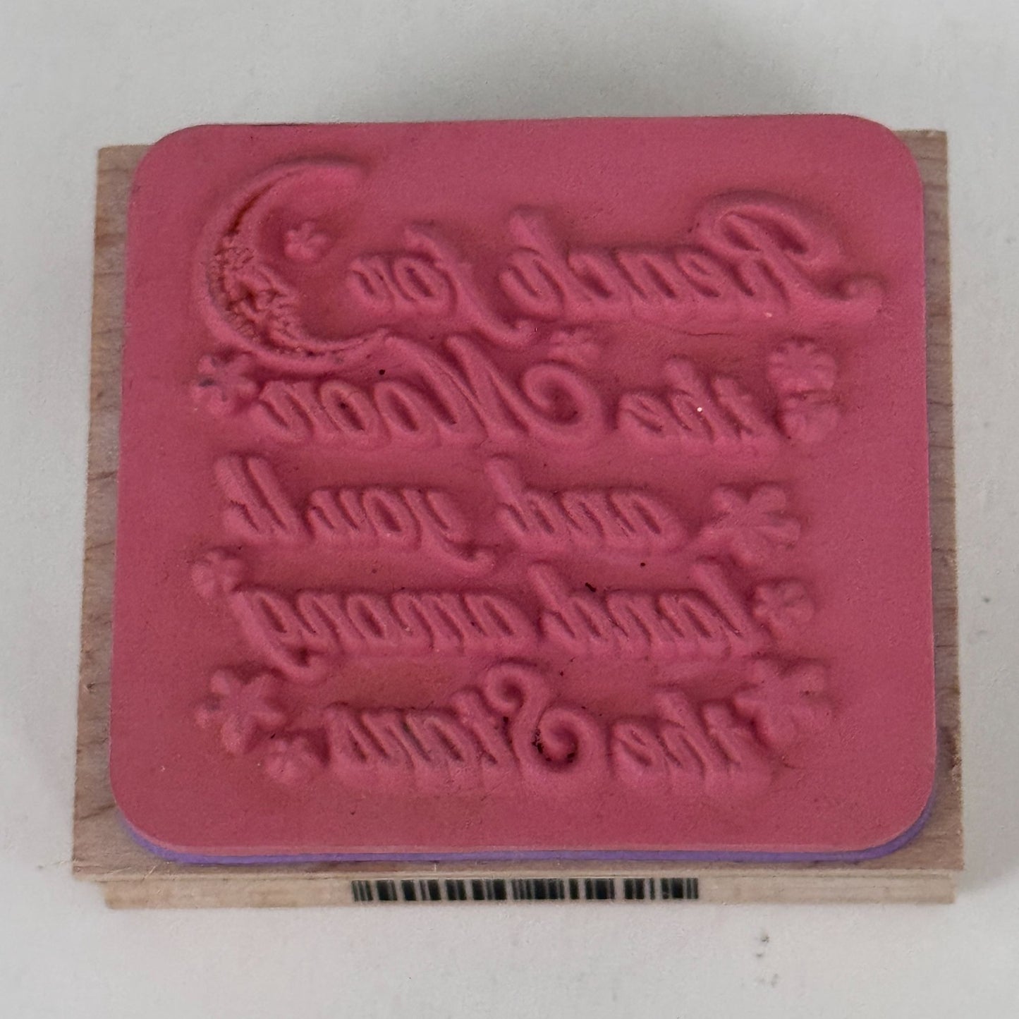 Inkadinkado Rubber Stamp Reach For The Moon Land Among the Stars Inspirational Words