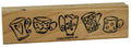 Stampin Up Rubber Stamp Teacup Border Coffee Mug Tea Cup Card Making Craft Wood
