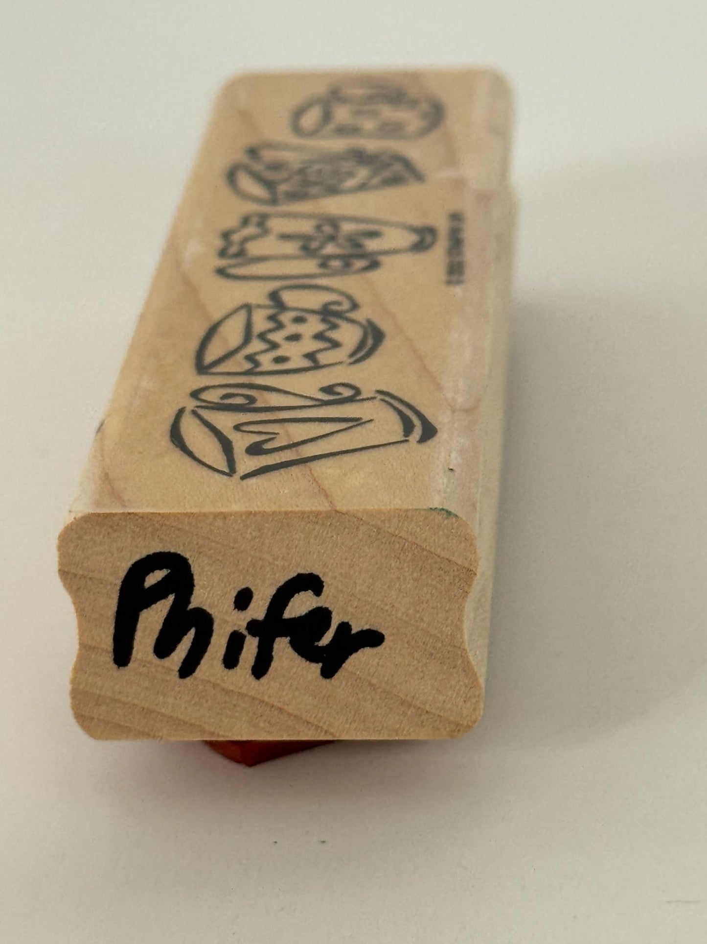 Stampin Up Rubber Stamp Teacup Border Coffee Mug Tea Cup Card Making Craft Wood