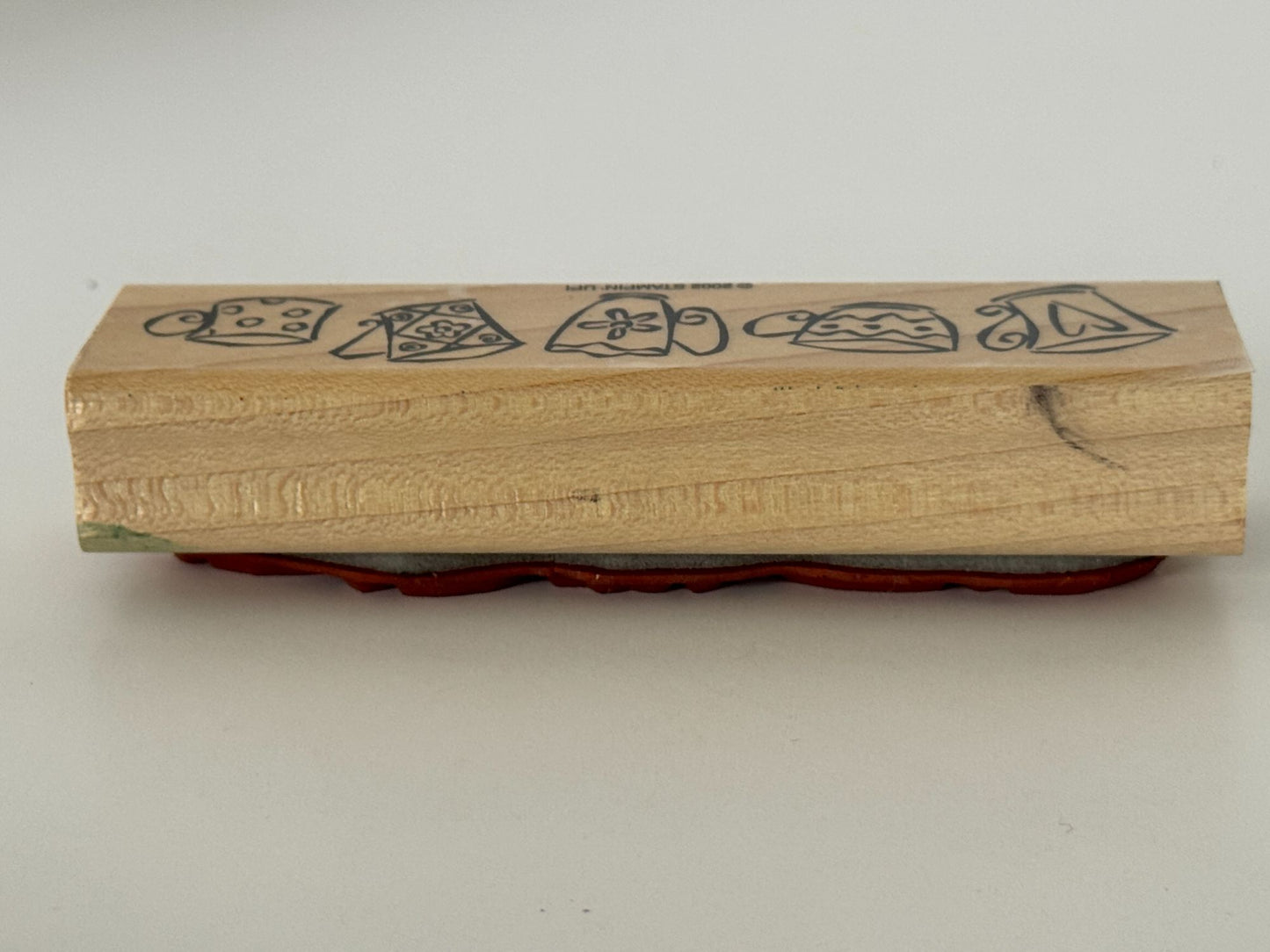 Stampin Up Rubber Stamp Teacup Border Coffee Mug Tea Cup Card Making Craft Wood