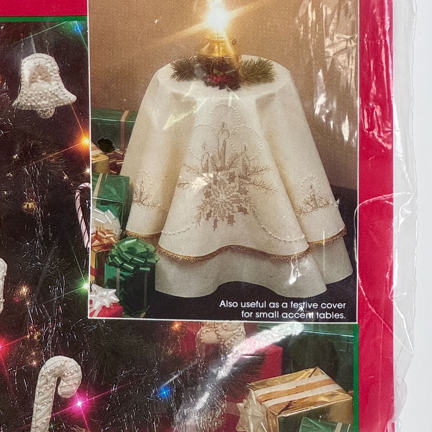 Paragon Needlecraft Christmas Skirt Kit Candlewick Needlework Vintage 44 inch