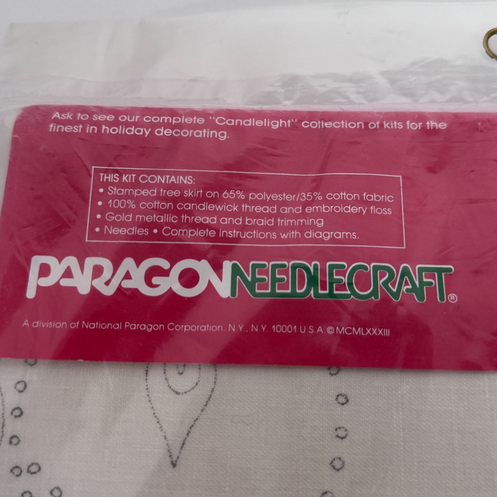Paragon Needlecraft Christmas Skirt Kit Candlewick Needlework Vintage 44 inch