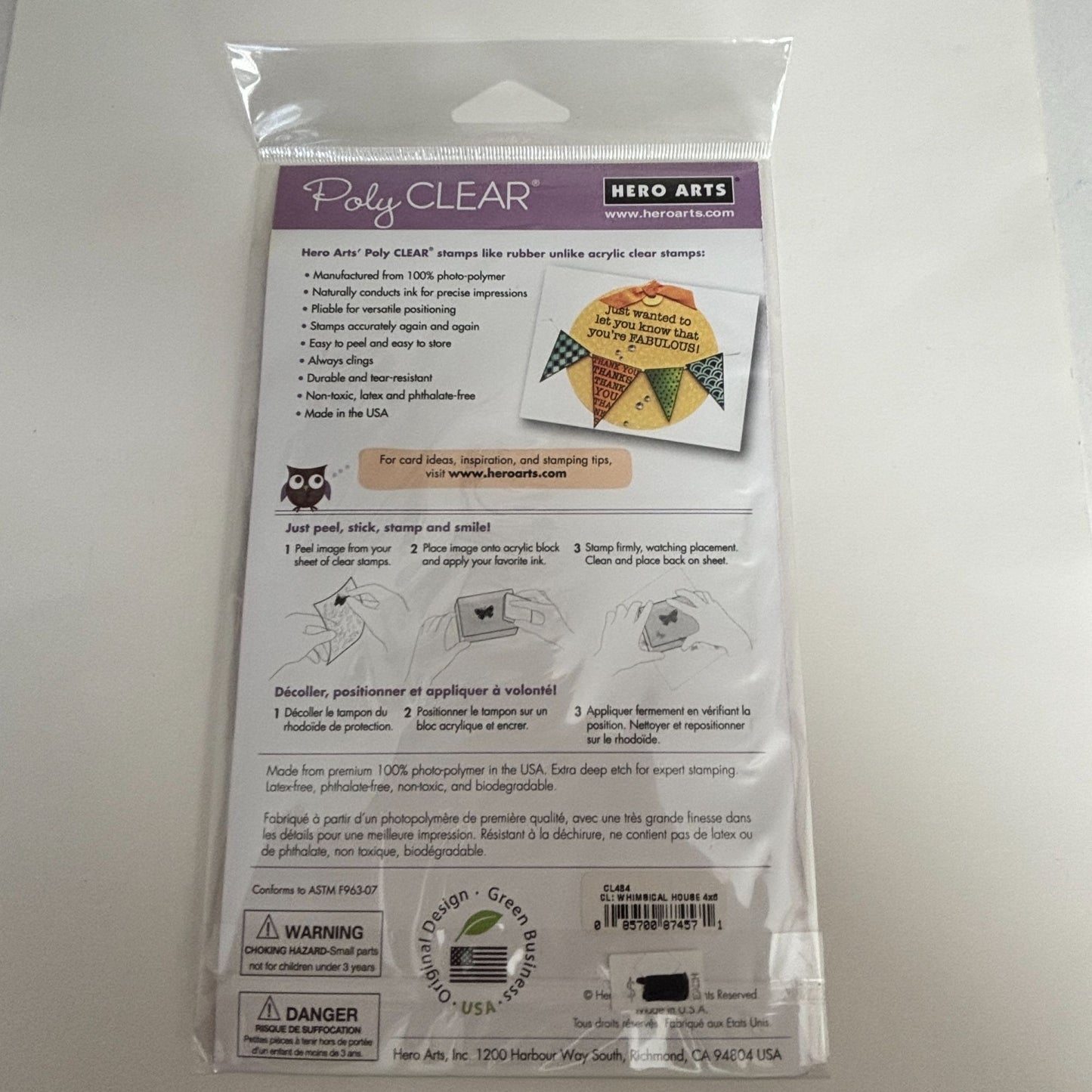 Hero Arts Poly Clear Stamp Set Whimsical House Real Estate Realtor Cardmaking 4x6 Photopolymer