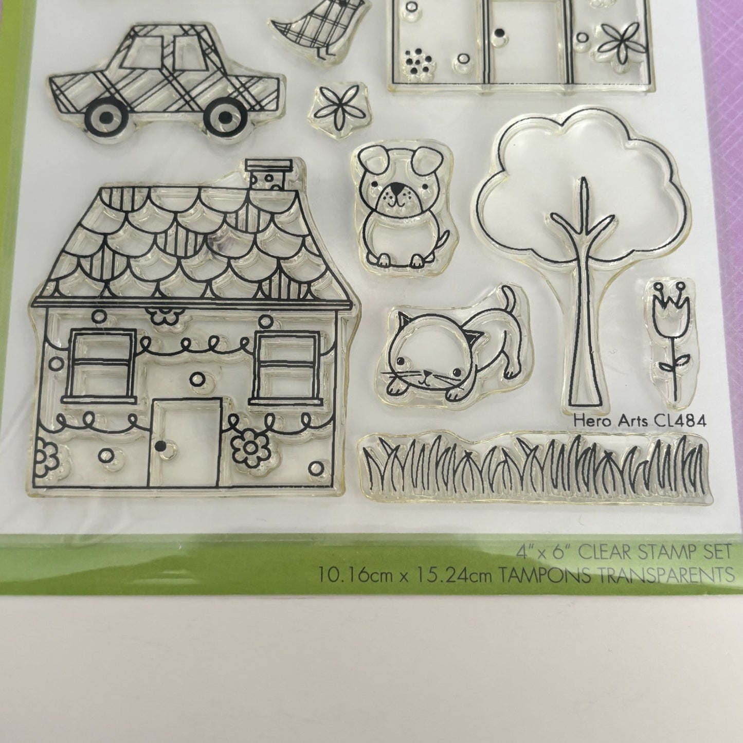 Hero Arts Poly Clear Stamp Set Whimsical House Real Estate Realtor Cardmaking 4x6 Photopolymer