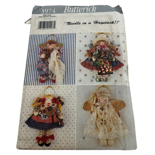 Butterick Sewing Pattern 3974 Angel Wall Hanging Spring Garden Fourth of July UC