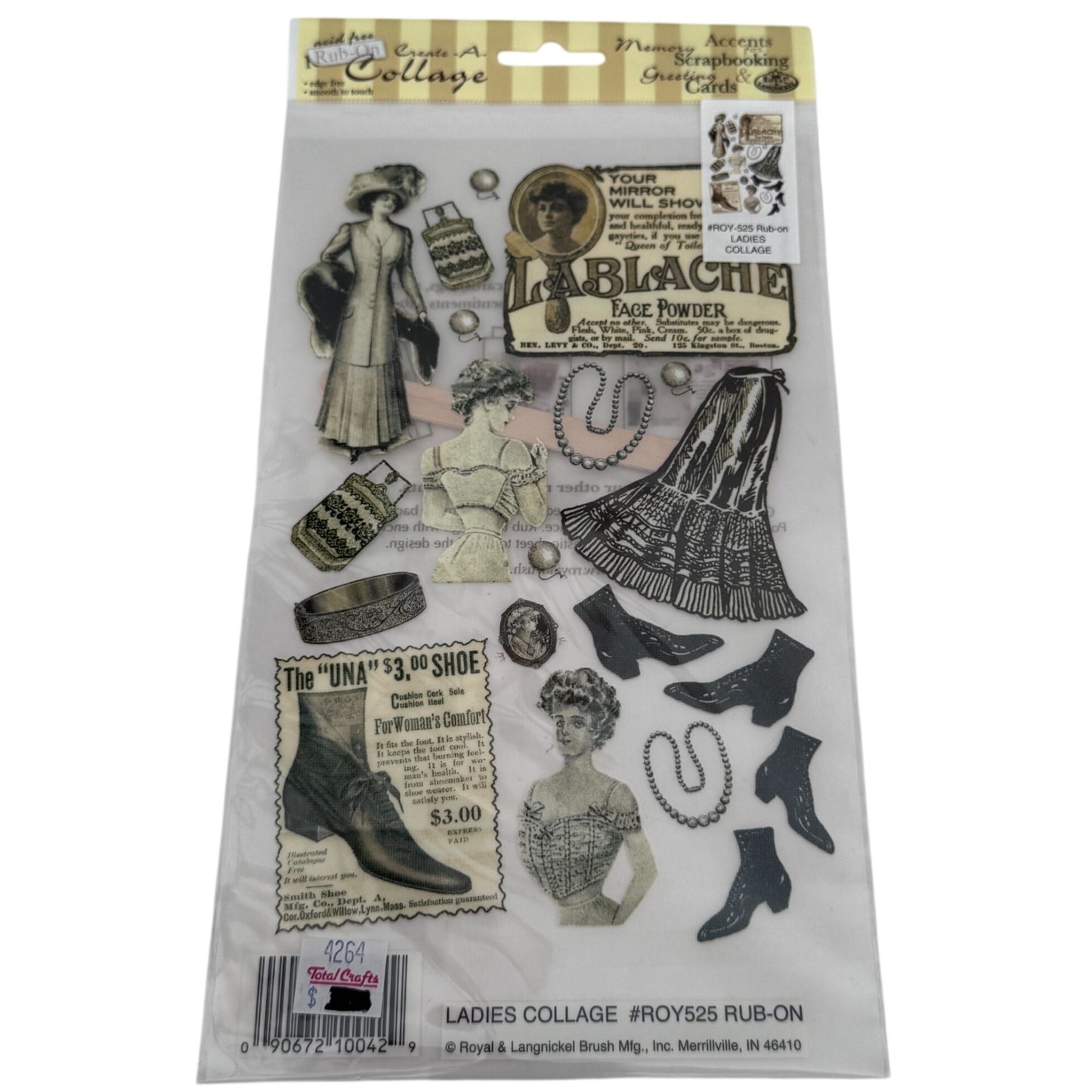 Royal and Langnickel Rub Ons Ladies Collage Victorian Fashion Ephemera Scrapbooking Junk Journal Scrapbooking