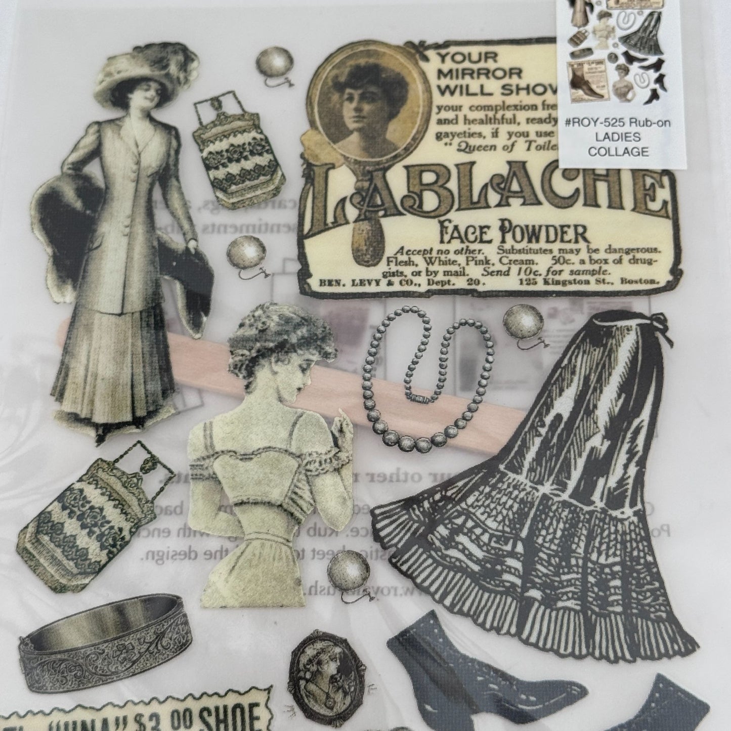 Royal and Langnickel Rub Ons Ladies Collage Victorian Fashion Ephemera Scrapbooking Junk Journal Scrapbooking