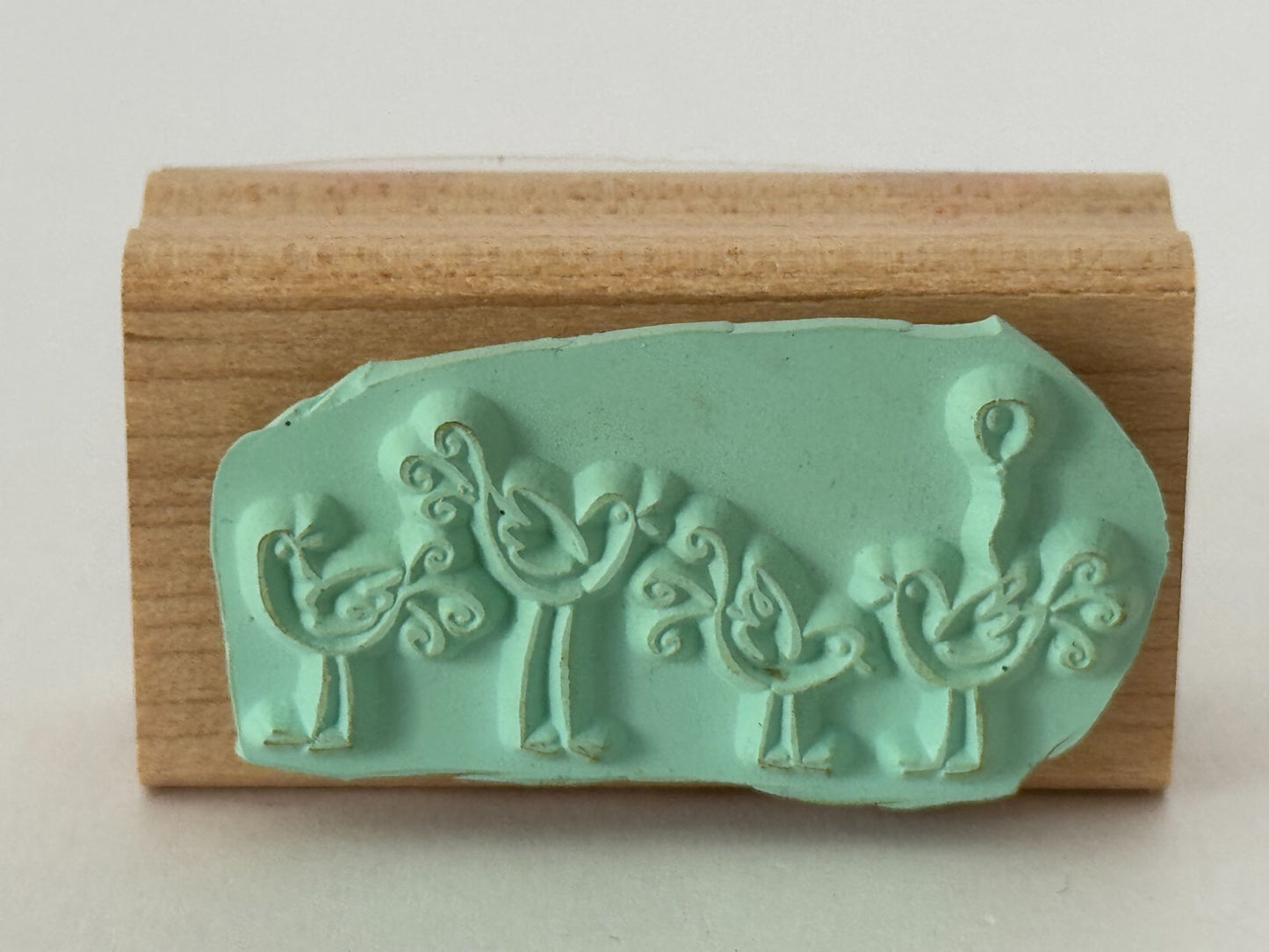 Stampin Up Rubber Stamps Happy Bird Day Birthday Pun Card Making Words Balloon