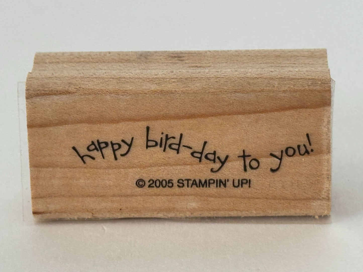 Stampin Up Rubber Stamps Happy Bird Day Birthday Pun Card Making Words Balloon