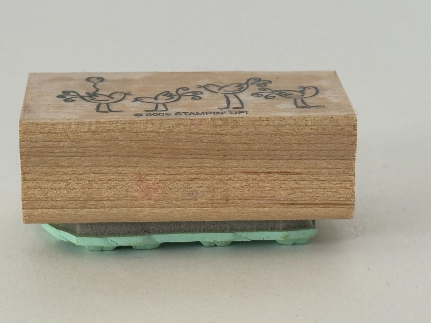 Stampin Up Rubber Stamps Happy Bird Day Birthday Pun Card Making Words Balloon