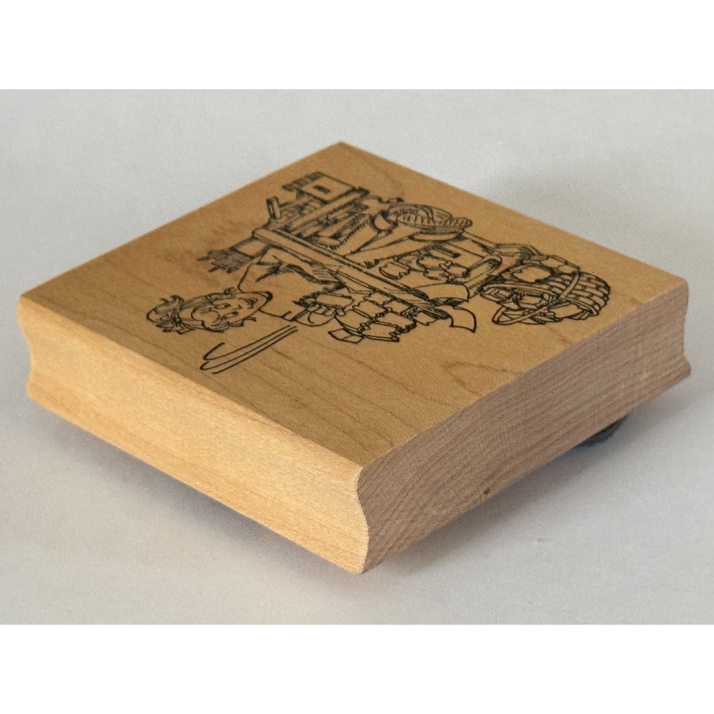 Art Impressions Rubber Stamp Crafter Messy Desk Working Mom Artist Card Maker