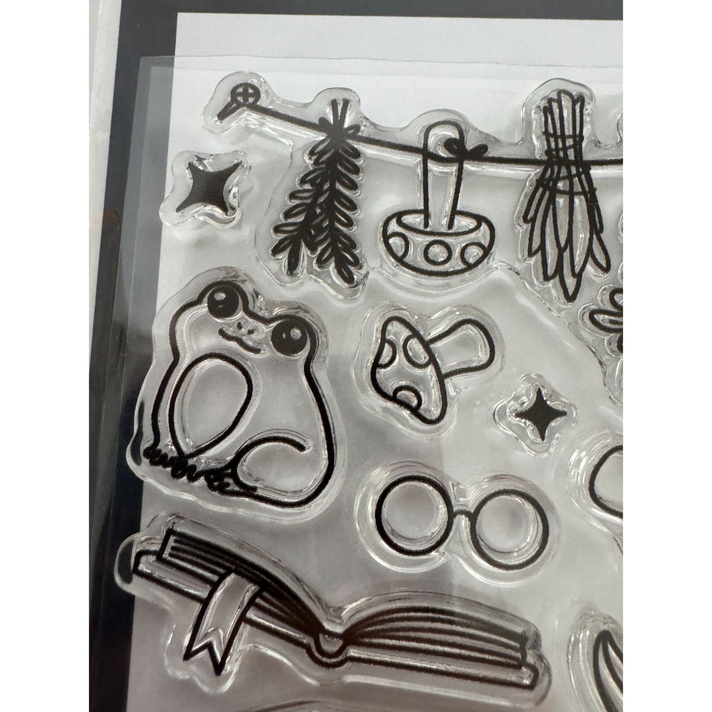 Hero Arts Clear Stamp Set Magical Day Witch Hat Book Halloween Fantasy Craft Art