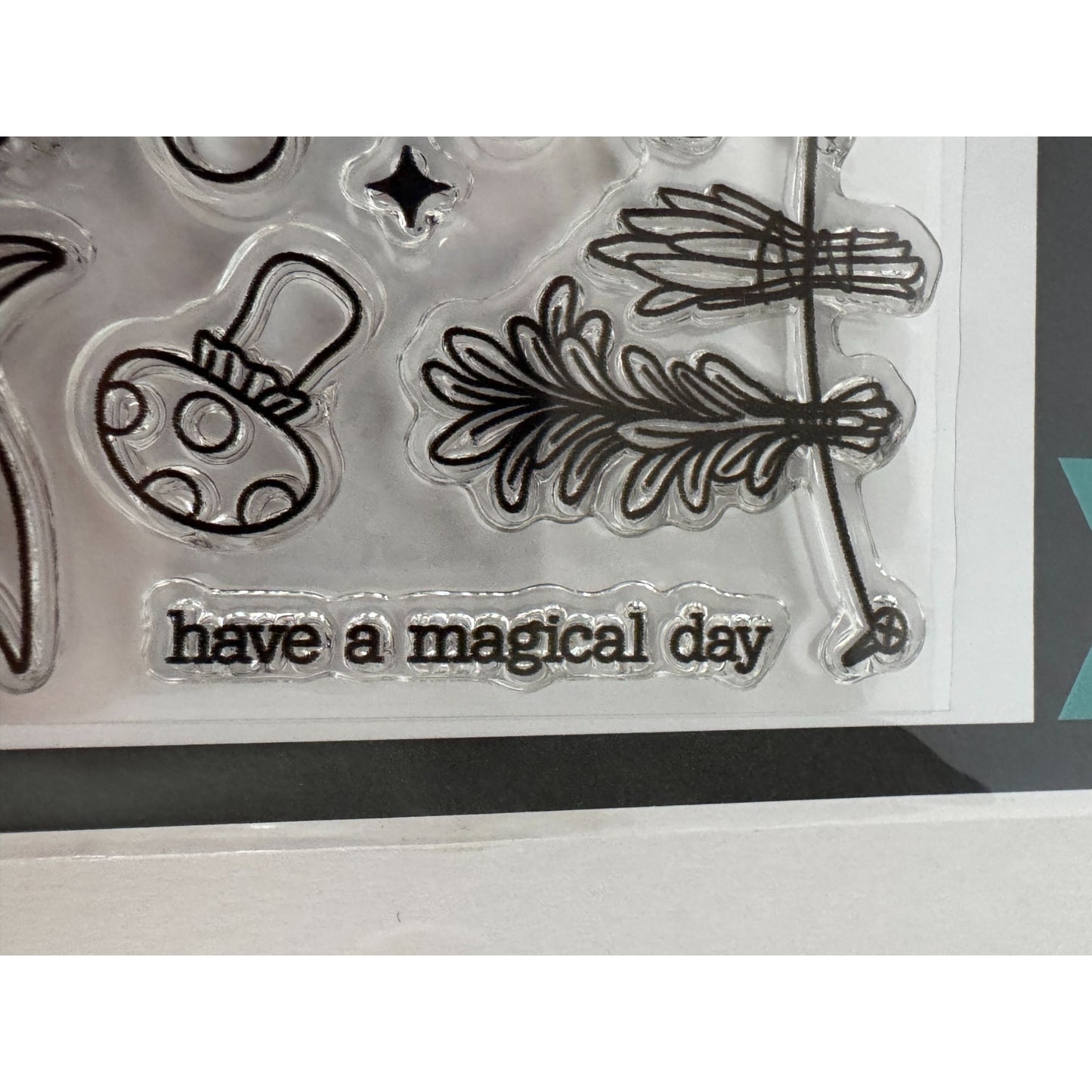 Hero Arts Clear Stamp Set Magical Day Witch Hat Book Halloween Fantasy Craft Art