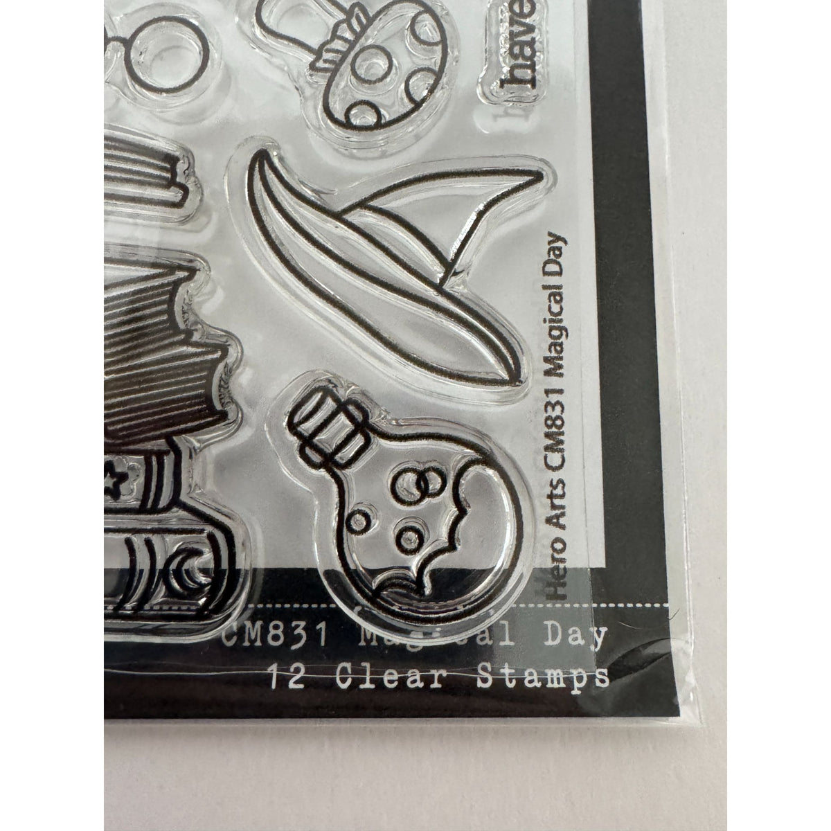 Hero Arts Clear Stamp Set Magical Day Witch Hat Book Halloween Fantasy Craft Art