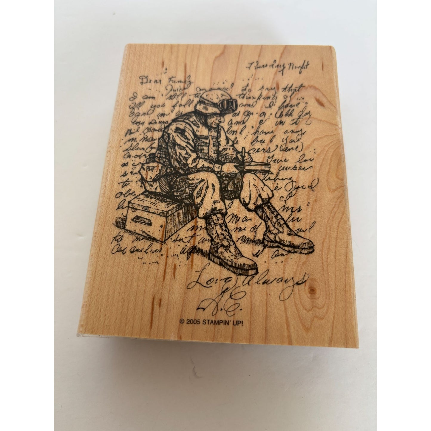 Stampin Up Rubber Stamp Set Godspeed Military Soldier Veterans Day Incomplete