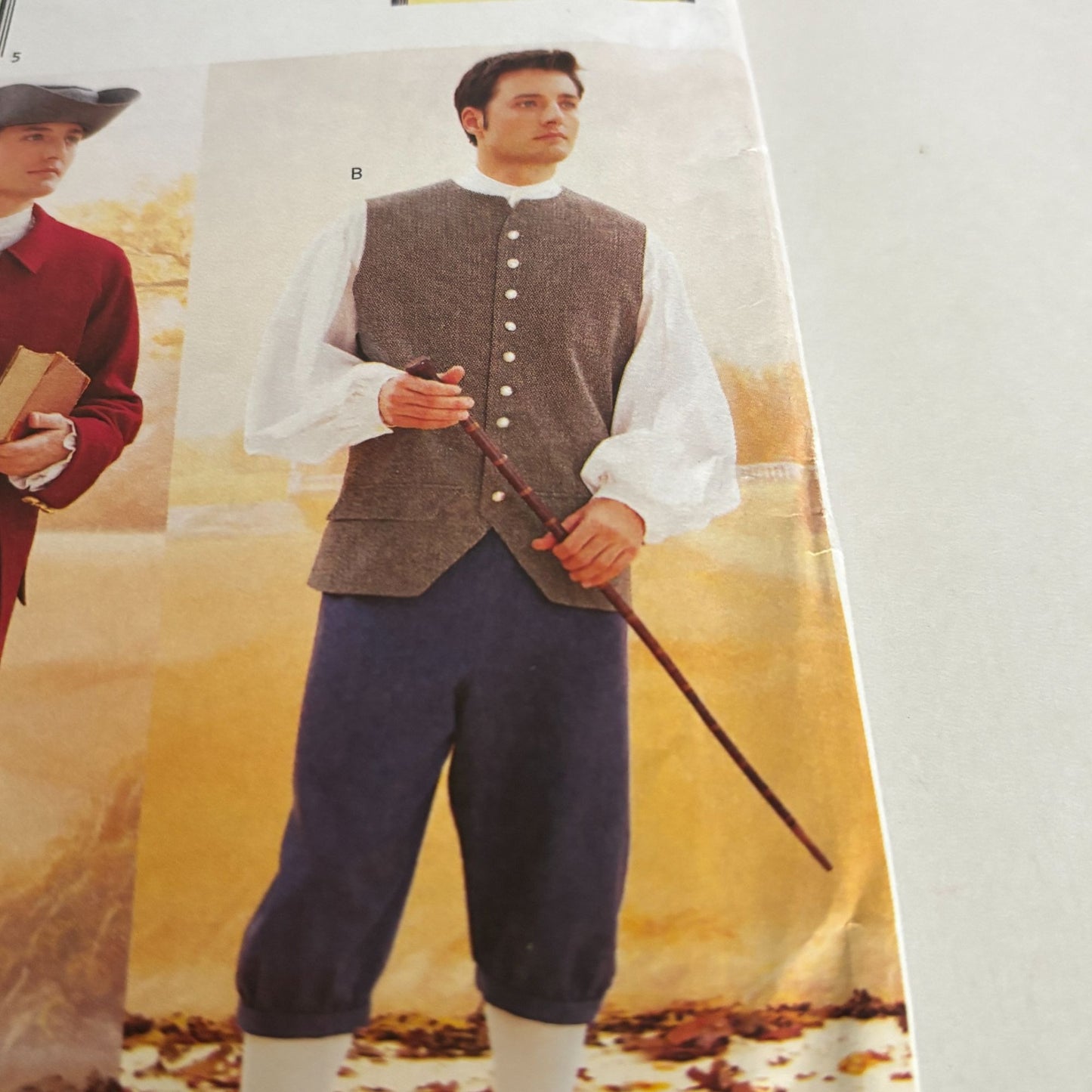 Butterick Sewing Pattern 3072 Mens Colonial Costume Outfit 32-36 Uncut Coat Vest Breeches