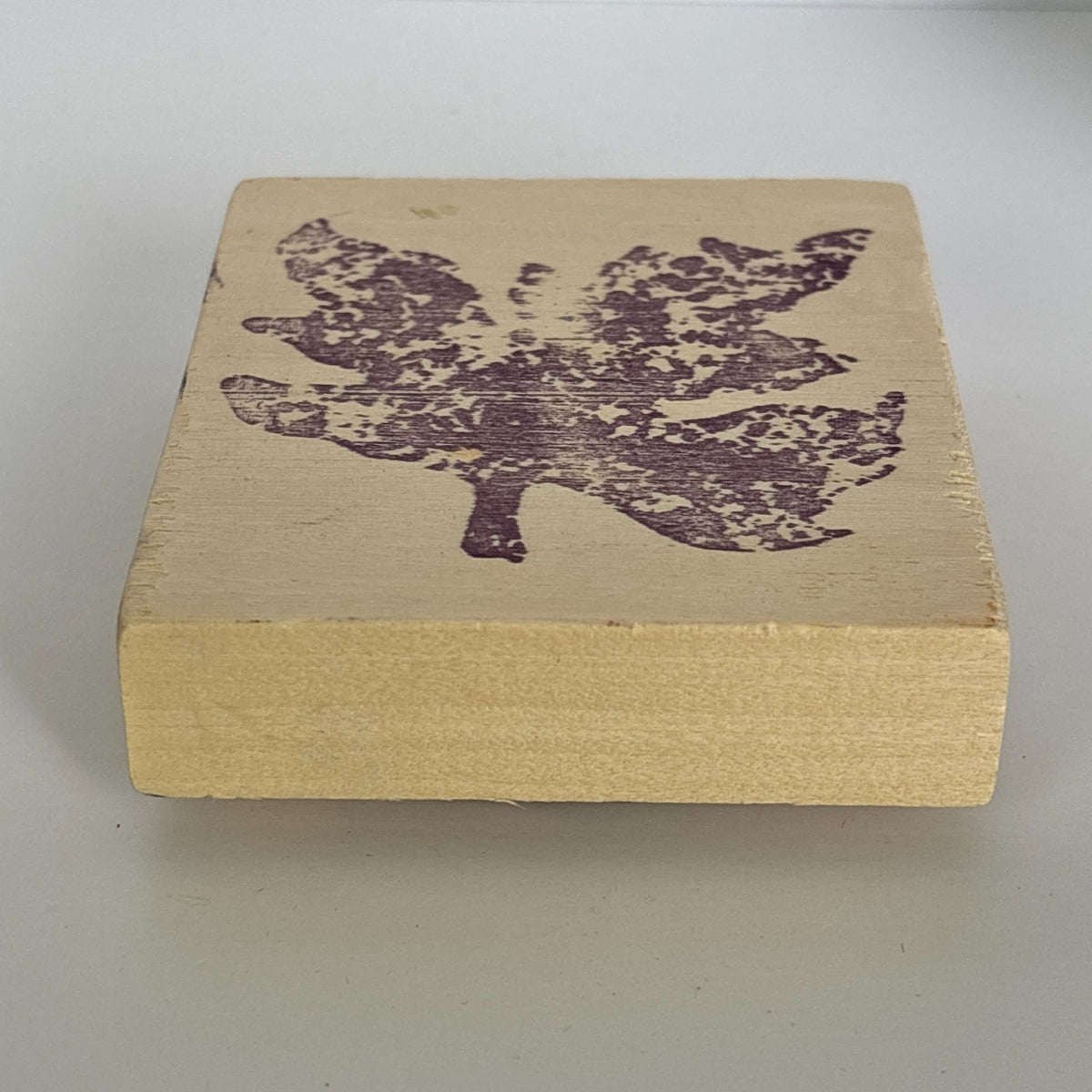 Rubber Stamp Large Maple Leaf Autumn Card Making Fall Crafts Textured Foliage Nature Cardmaking