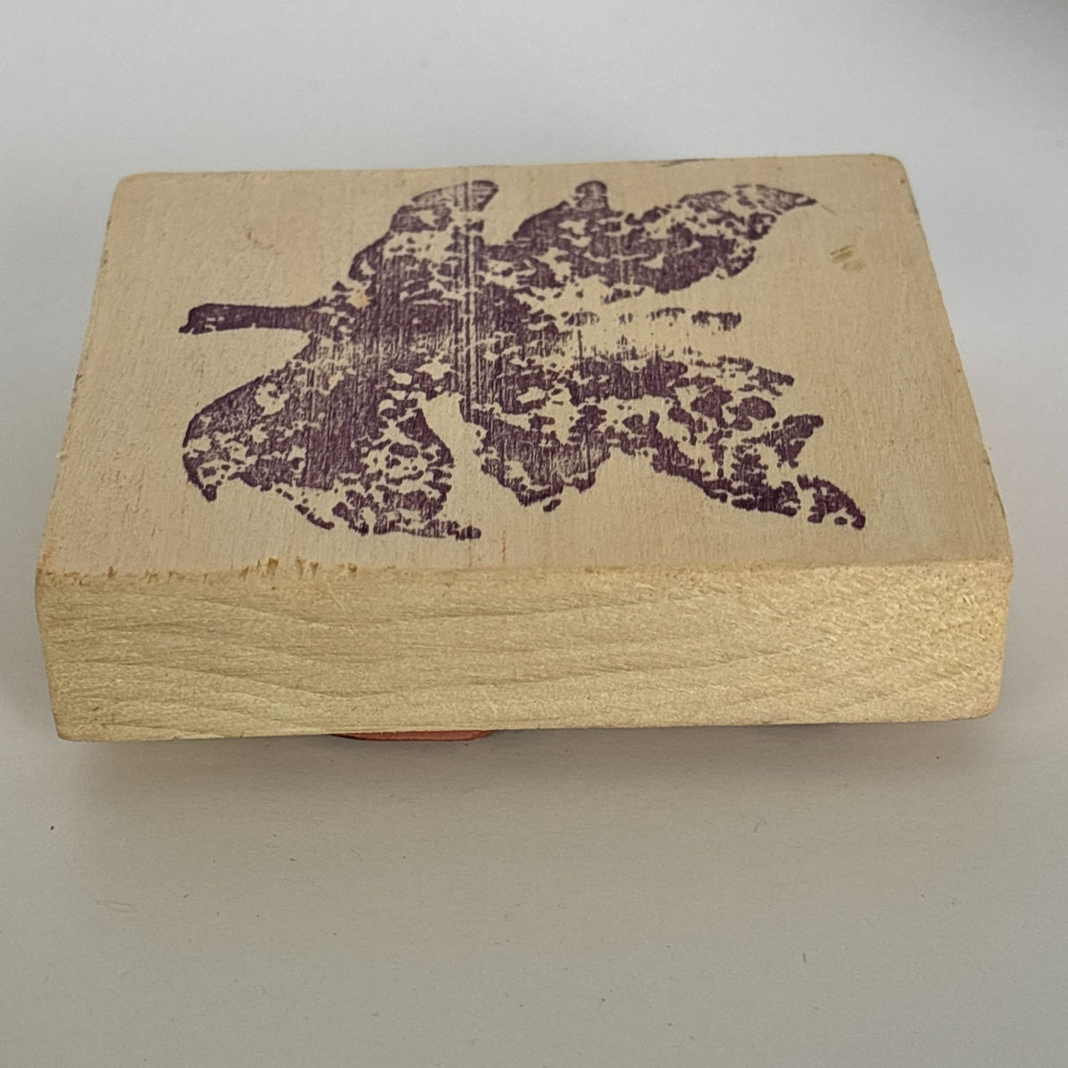 Rubber Stamp Large Maple Leaf Autumn Card Making Fall Crafts Textured Foliage Nature Cardmaking