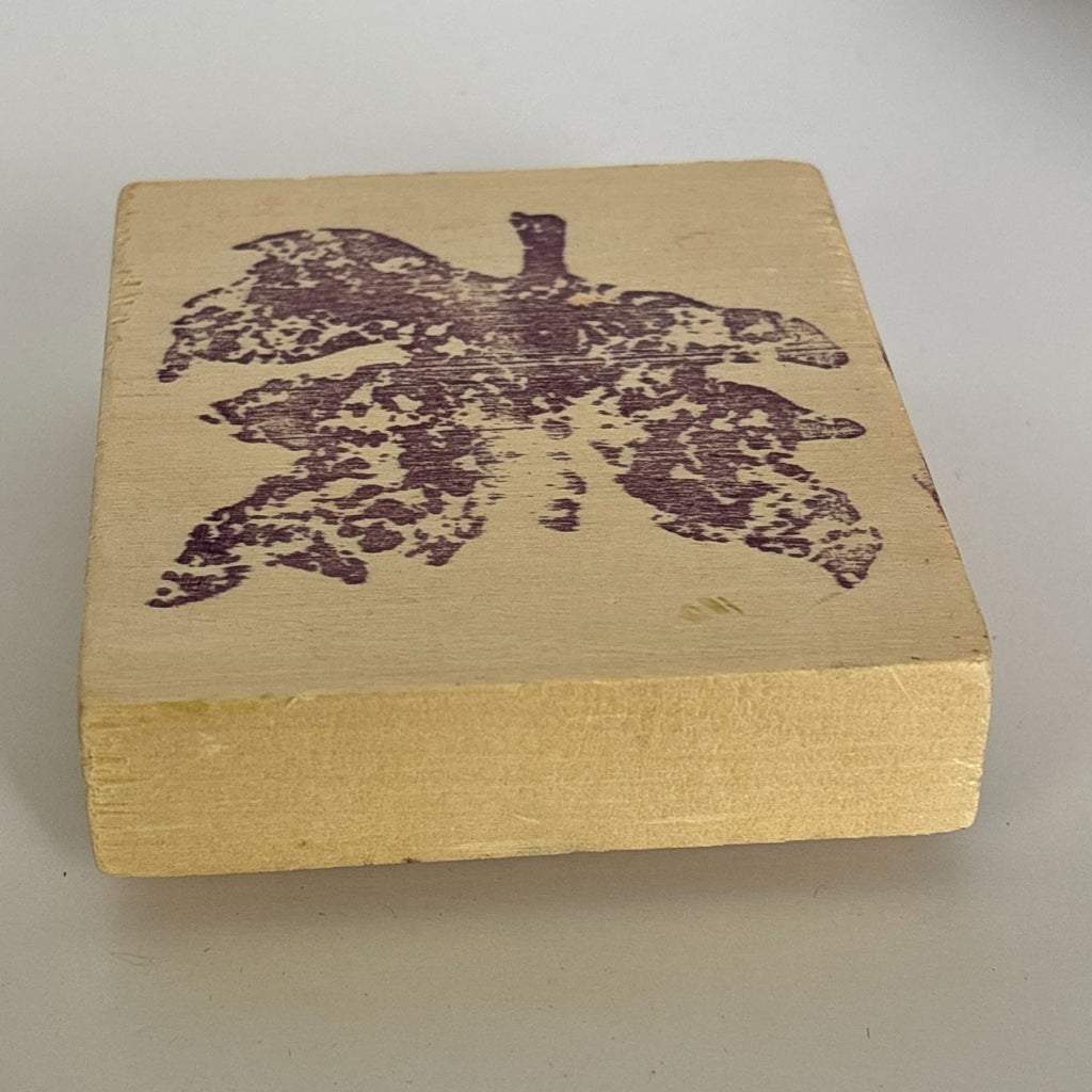Rubber Stamp Large Maple Leaf Autumn Card Making Fall Crafts Textured Foliage Nature Cardmaking