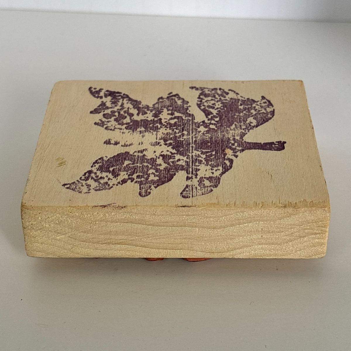 Rubber Stamp Large Maple Leaf Autumn Card Making Fall Crafts Textured Foliage Nature Cardmaking
