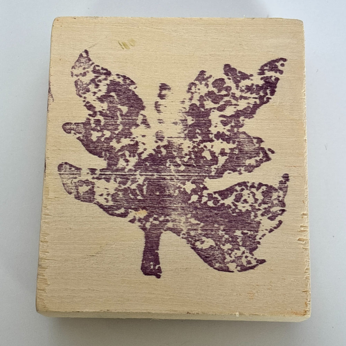 Rubber Stamp Large Maple Leaf Autumn Card Making Fall Crafts Textured Foliage Nature Cardmaking