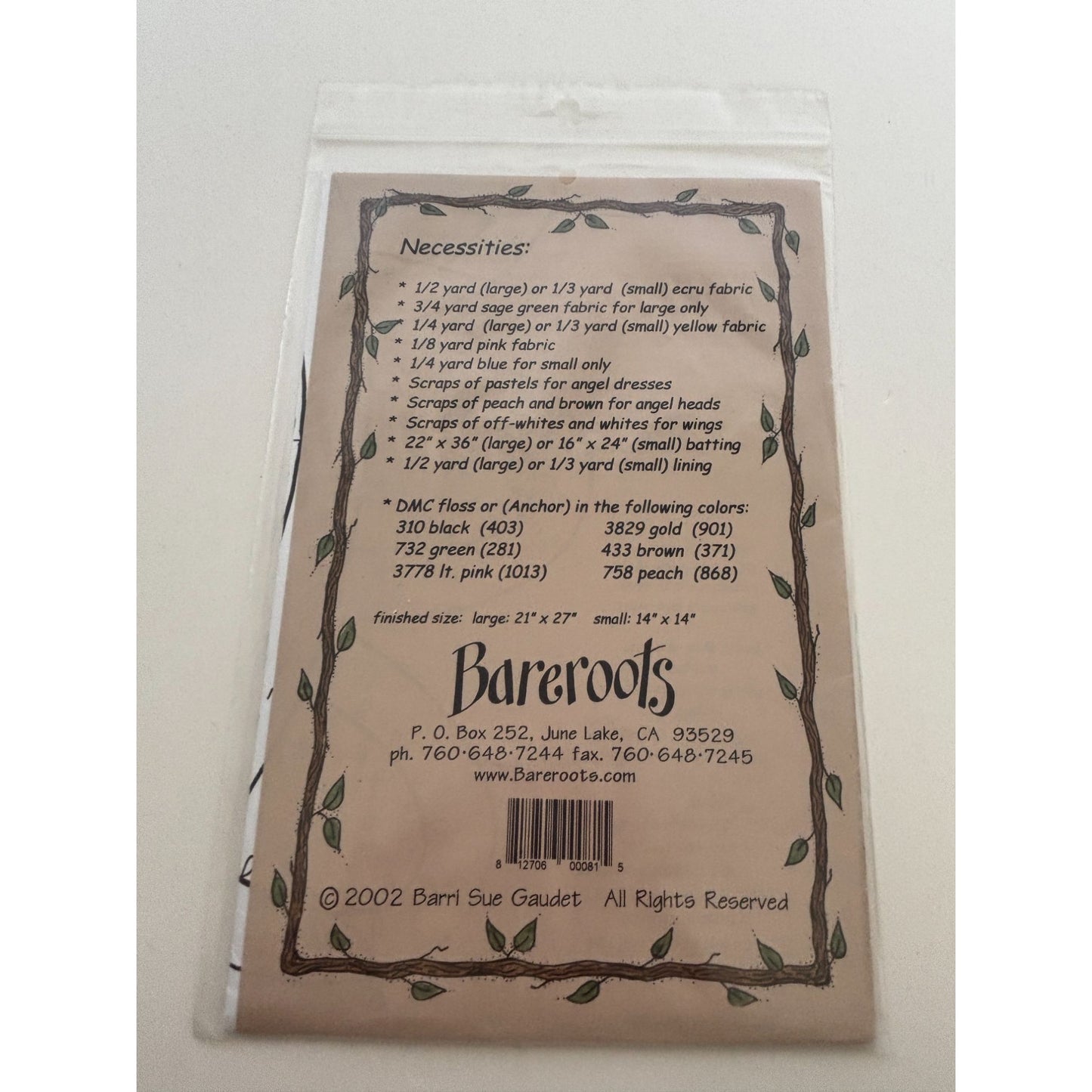 Bareroots Heavenly Table Quilts Pattern Angel Applique Quilting Home Decor