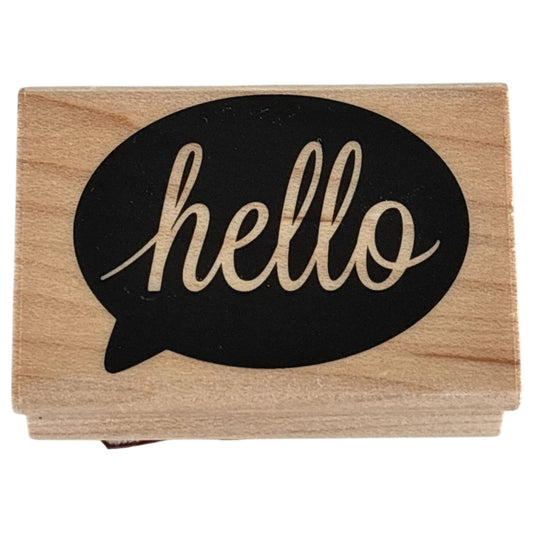 Hero Arts Rubber Stamp Hello Speech Bubble Modern Minimal Friendship Card Making Words Sentiment