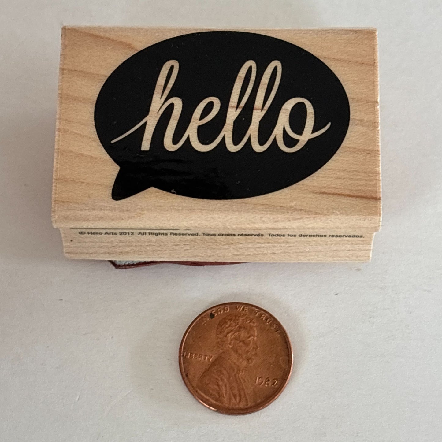 Hero Arts Rubber Stamp Hello Speech Bubble Modern Minimal Friendship Card Making Words Sentiment
