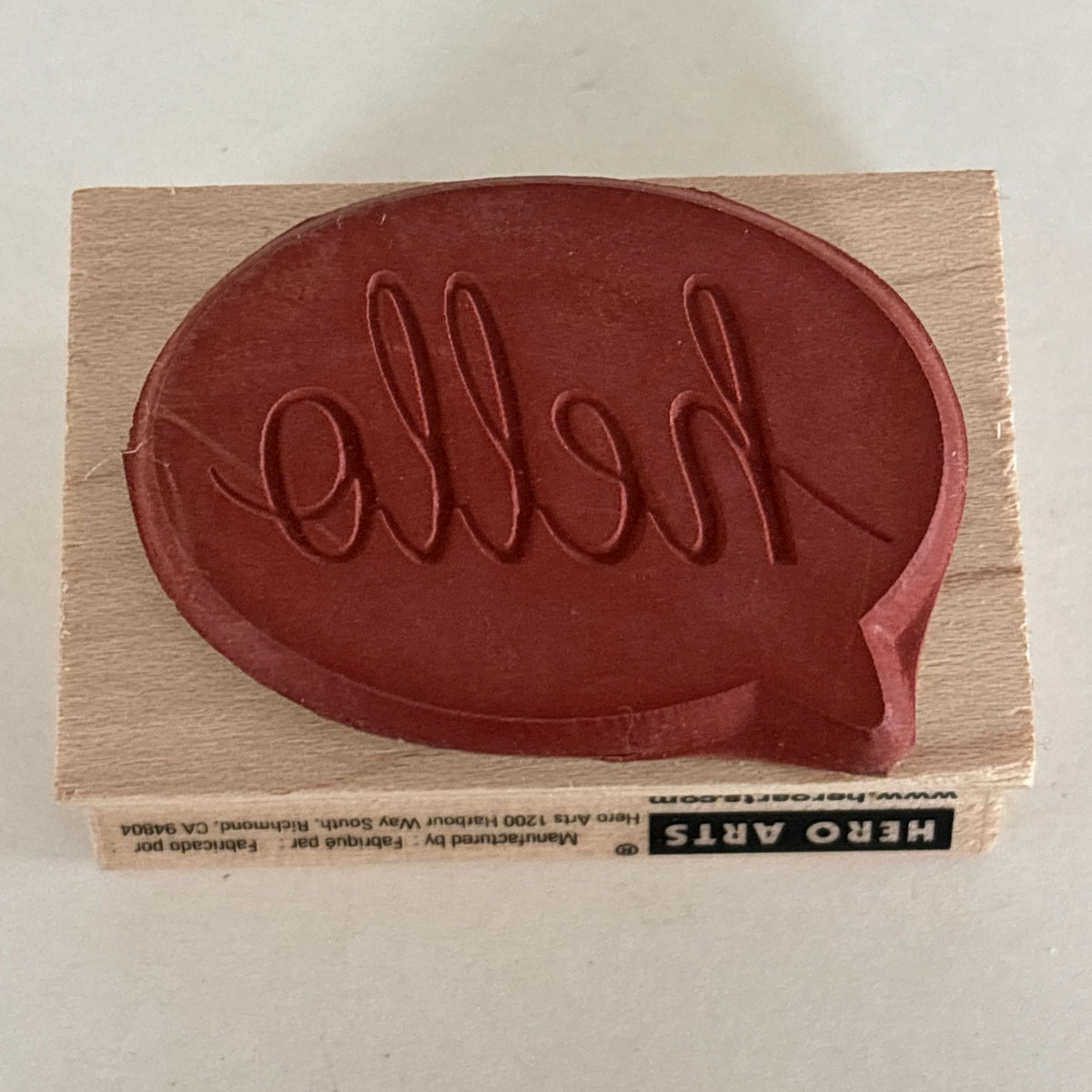 Hero Arts Rubber Stamp Hello Speech Bubble Modern Minimal Friendship Card Making Words Sentiment