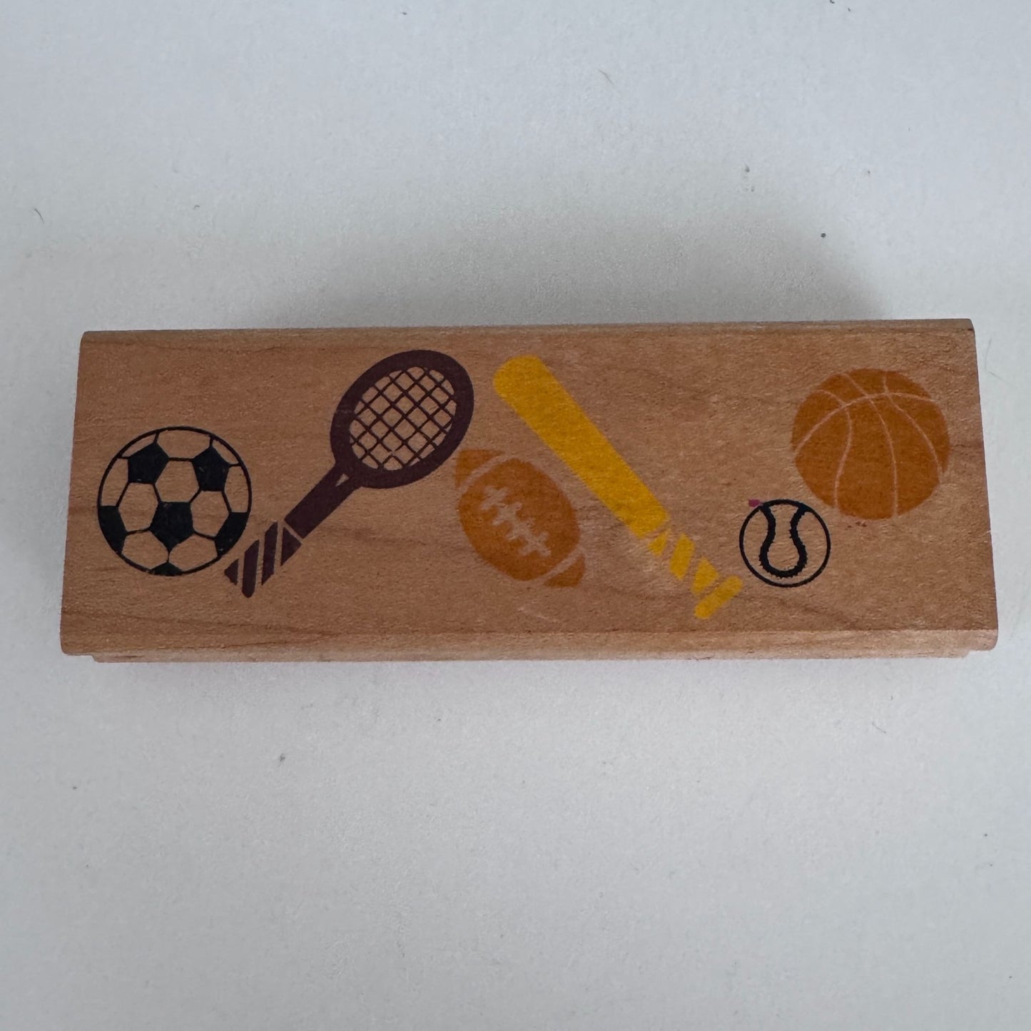 Rubber Stampede Rubber Stamp Sports Soccer Tennis Baseball Basketball Border