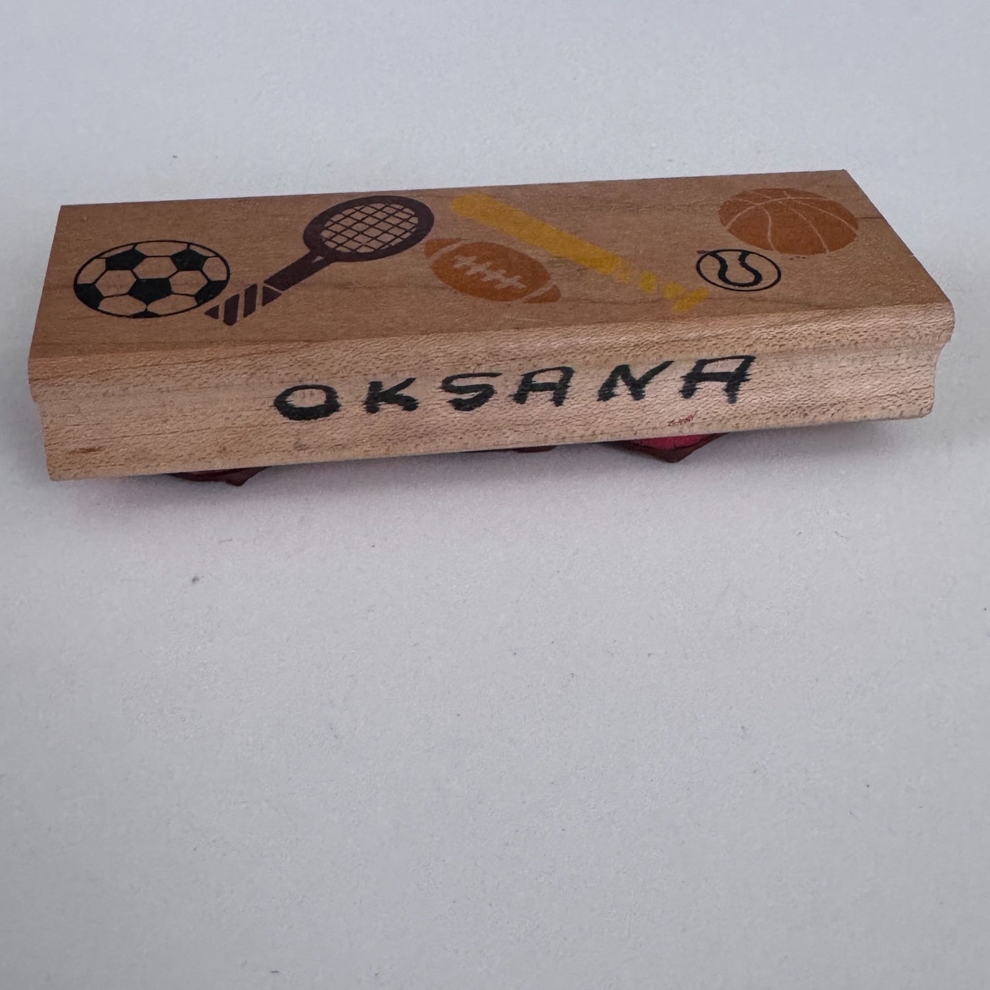 Rubber Stampede Rubber Stamp Sports Soccer Tennis Baseball Basketball Border