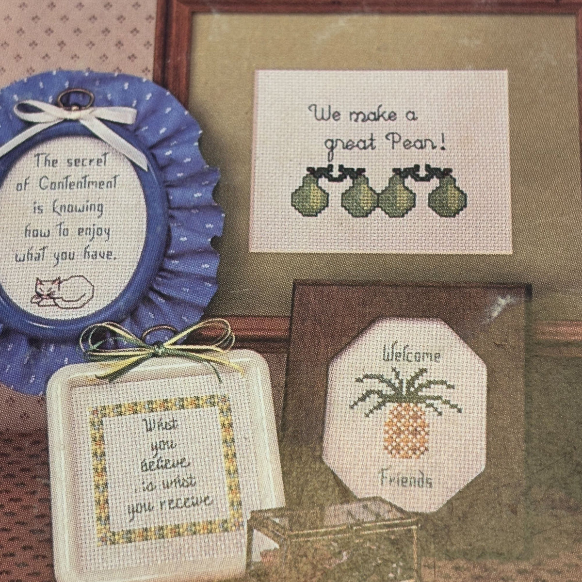Leisure Arts Cross Stitch Patterns Leaflet 352 Short and Sweet Miniature Sayings