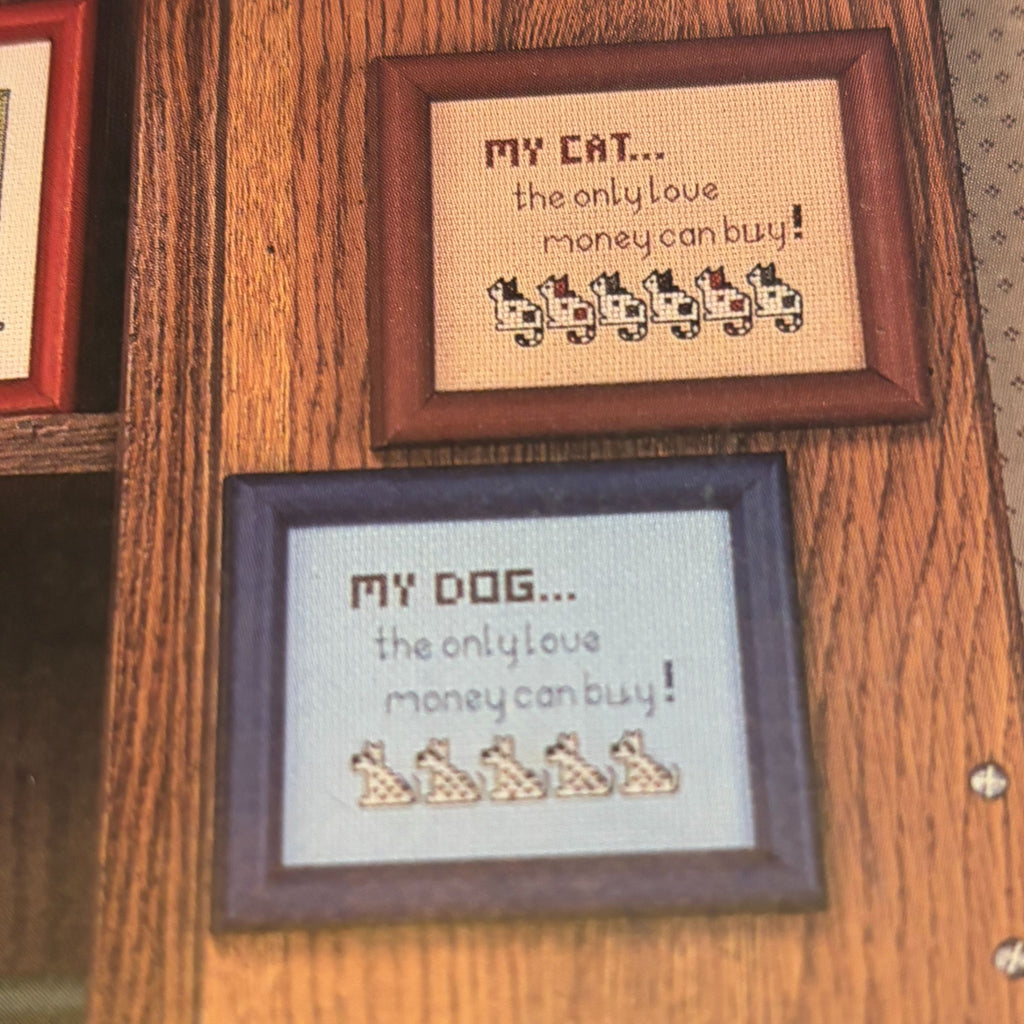 Leisure Arts Cross Stitch Patterns Leaflet 352 Short and Sweet Miniature Sayings