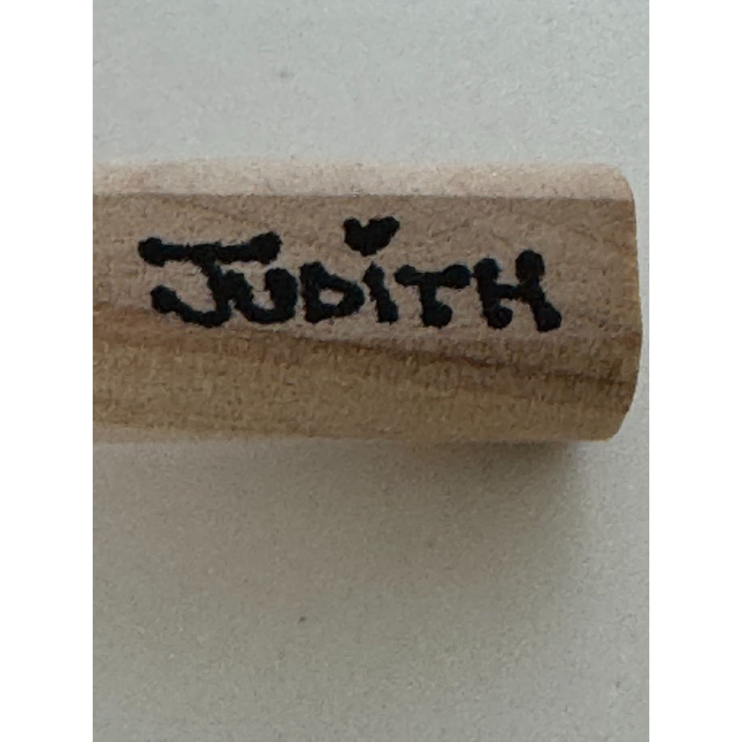 Judith Rubber Stamp Wooden Stick Dollar Sign Symbol Money Business Card Making
