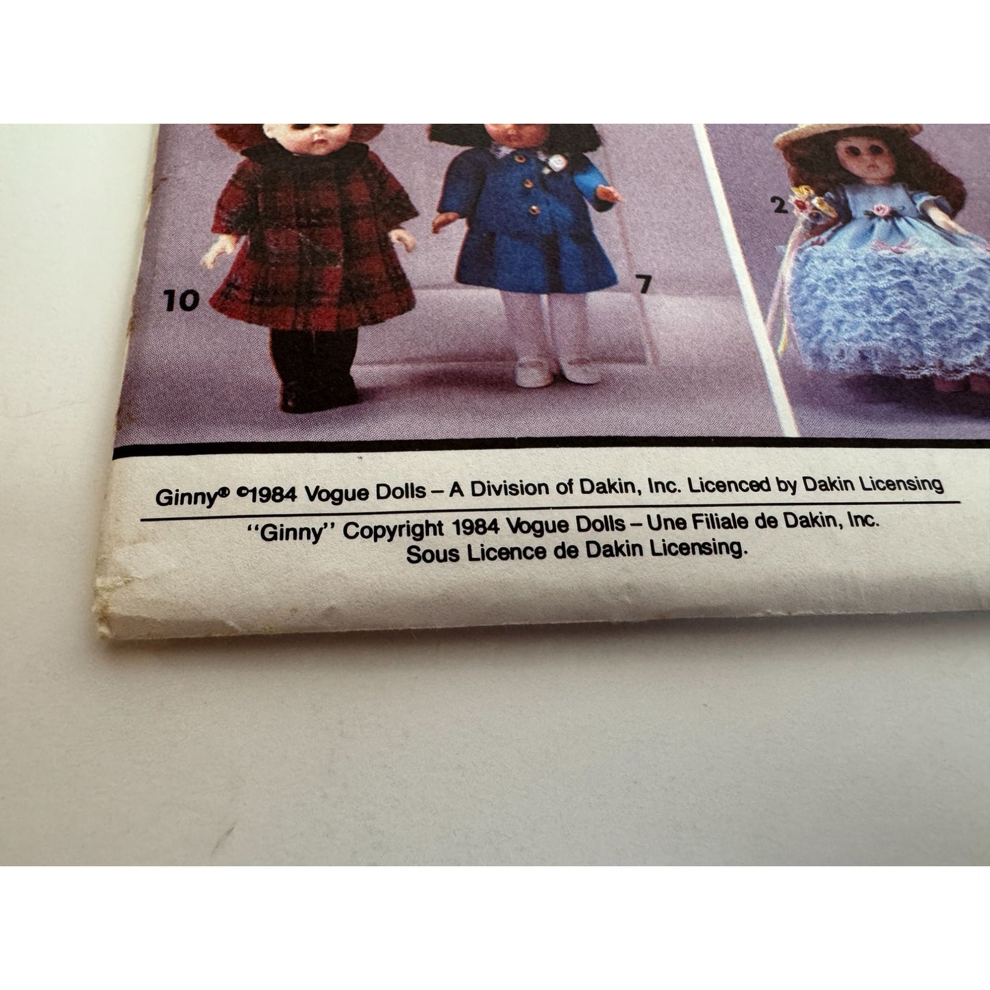Simplicity Crafts Sewing Pattern 8151 Ginny Doll Clothing Clothes Party Dress UC