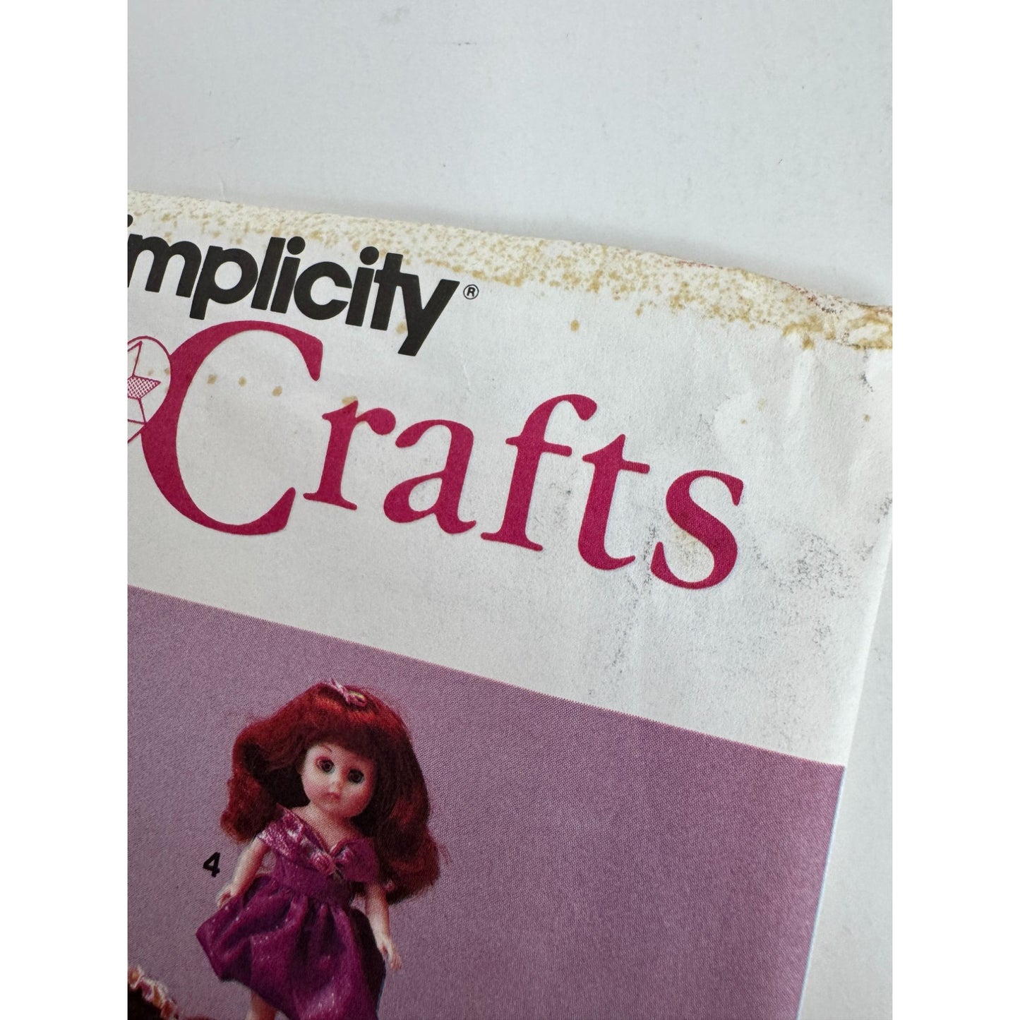 Simplicity Crafts Sewing Pattern 8151 Ginny Doll Clothing Clothes Party Dress UC