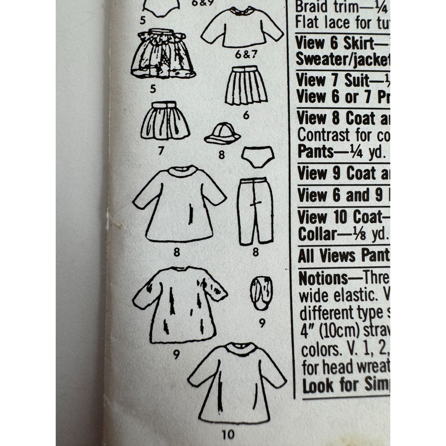 Simplicity Crafts Sewing Pattern 8151 Ginny Doll Clothing Clothes Party Dress UC