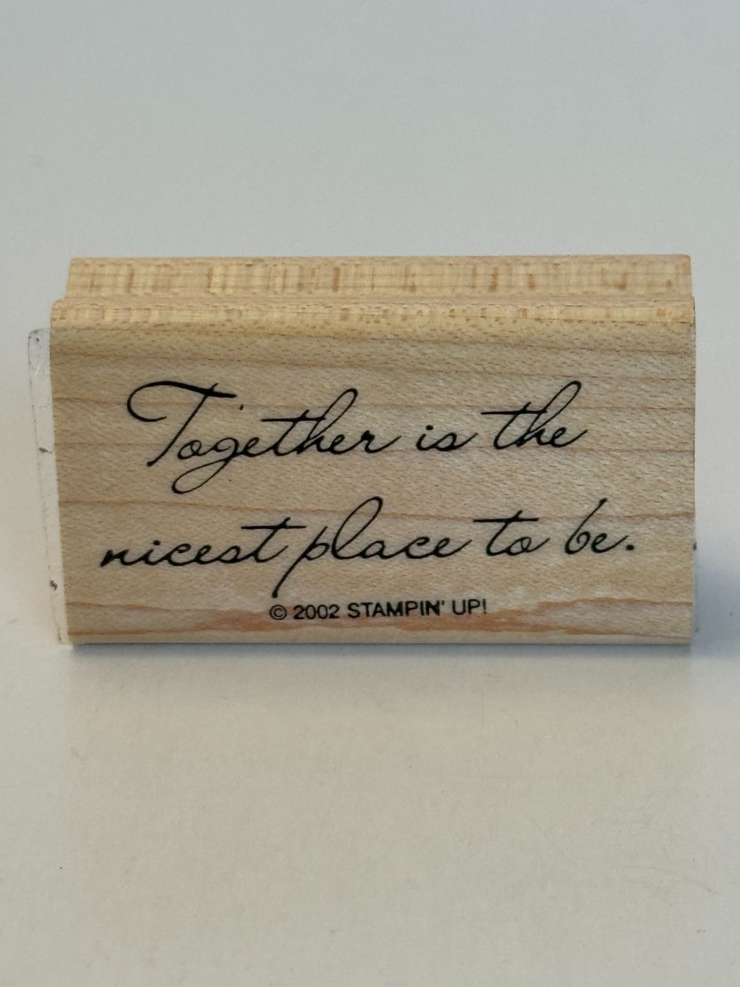 Stampin Up Rubber Stamp Together Is The Nicest Place To Be Card Making Sentiment
