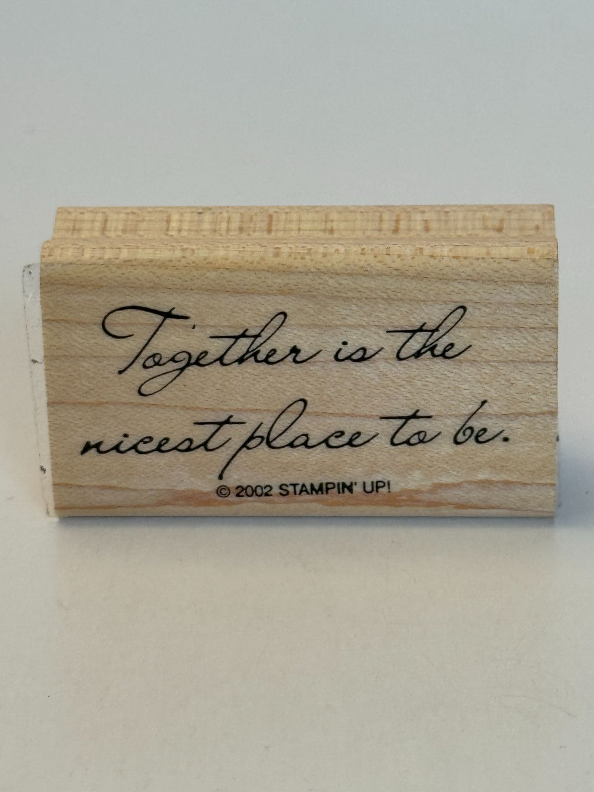 Stampin Up Rubber Stamp Together Is The Nicest Place To Be Card Making Sentiment