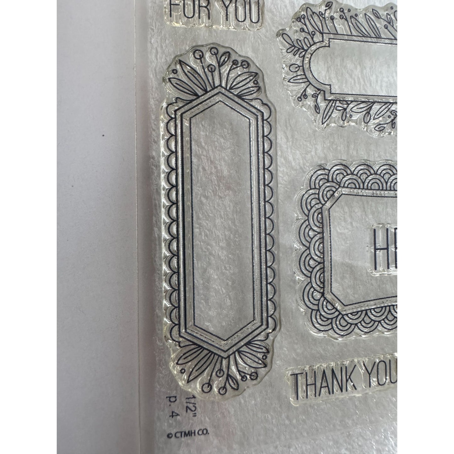 CTMH My Acrylix Acrylic Stamp Set Live Laugh For You Thank You Card Love C1636