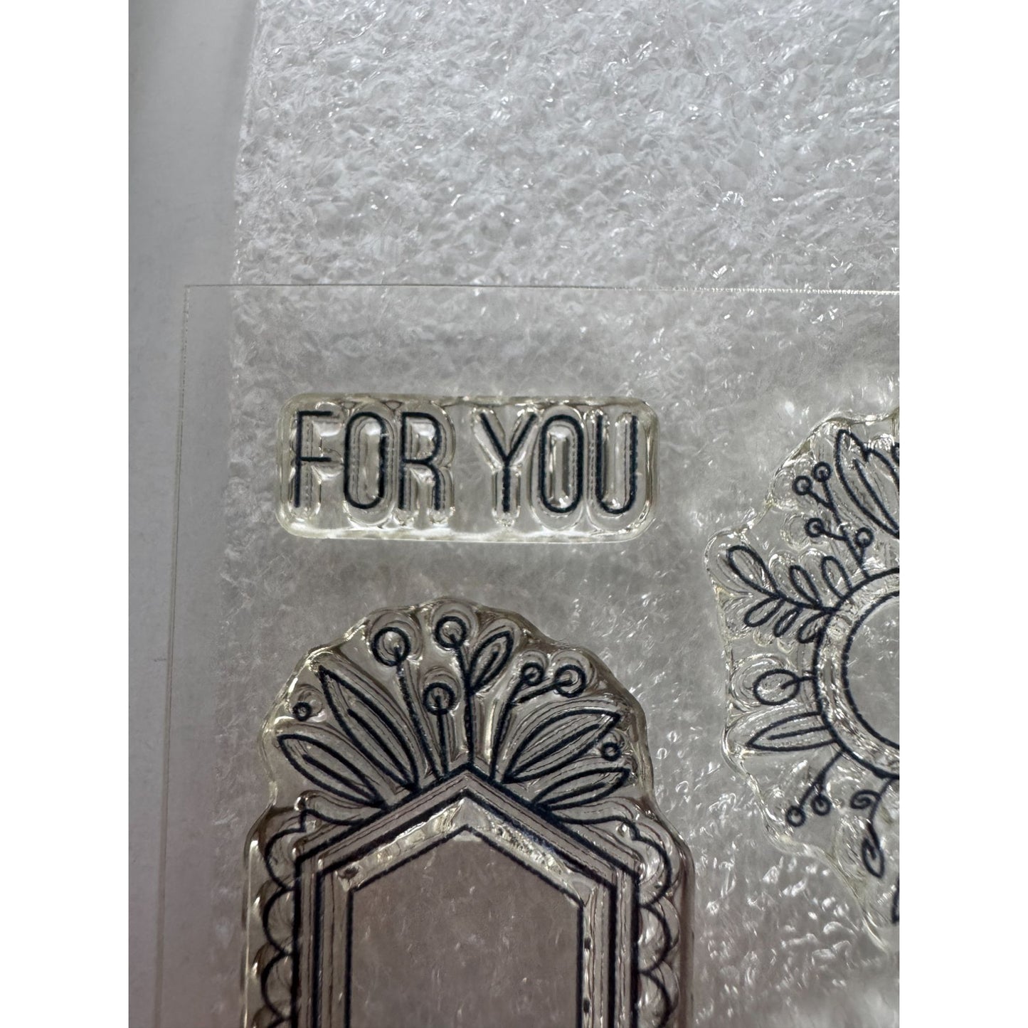 CTMH My Acrylix Acrylic Stamp Set Live Laugh For You Thank You Card Love C1636