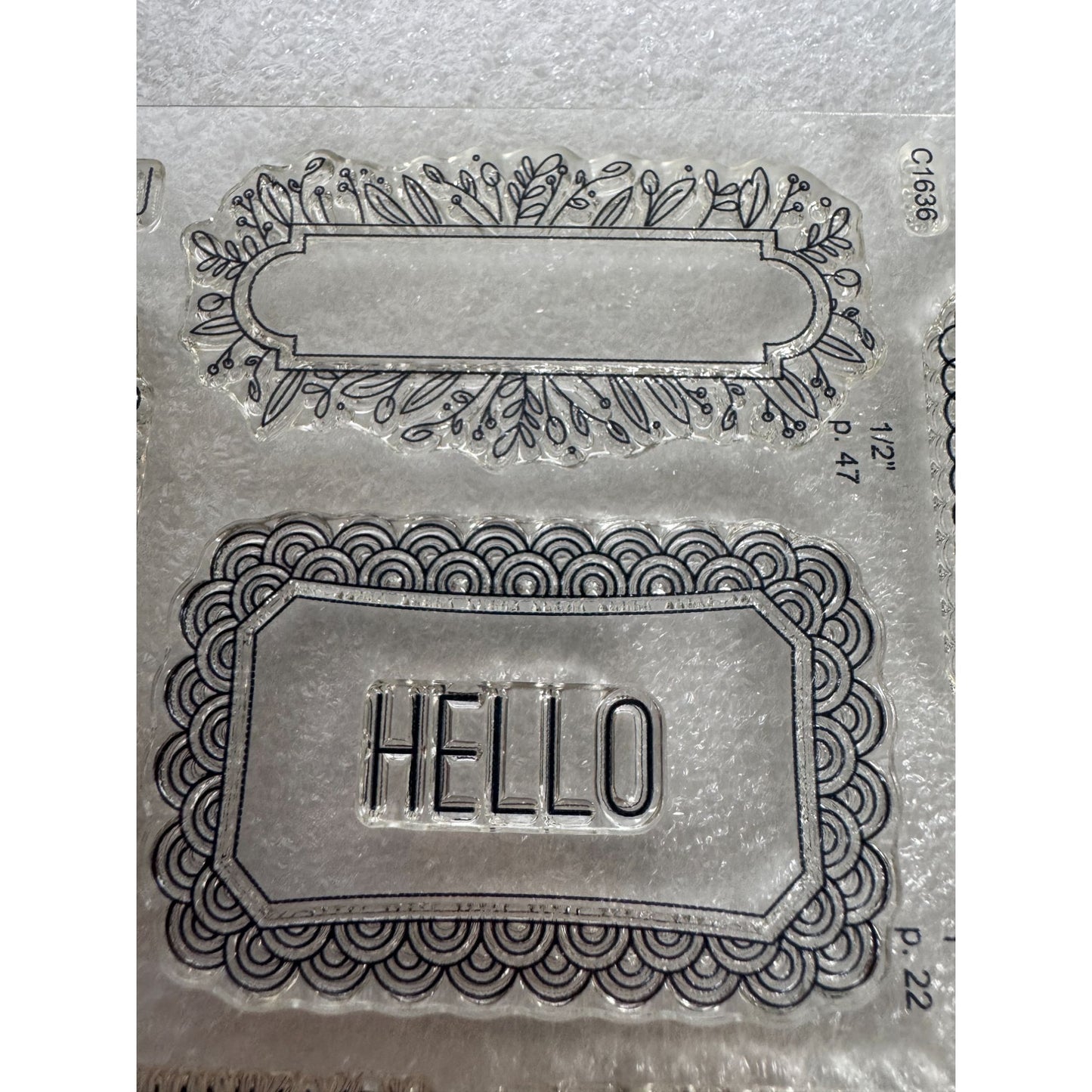 CTMH My Acrylix Acrylic Stamp Set Live Laugh For You Thank You Card Love C1636