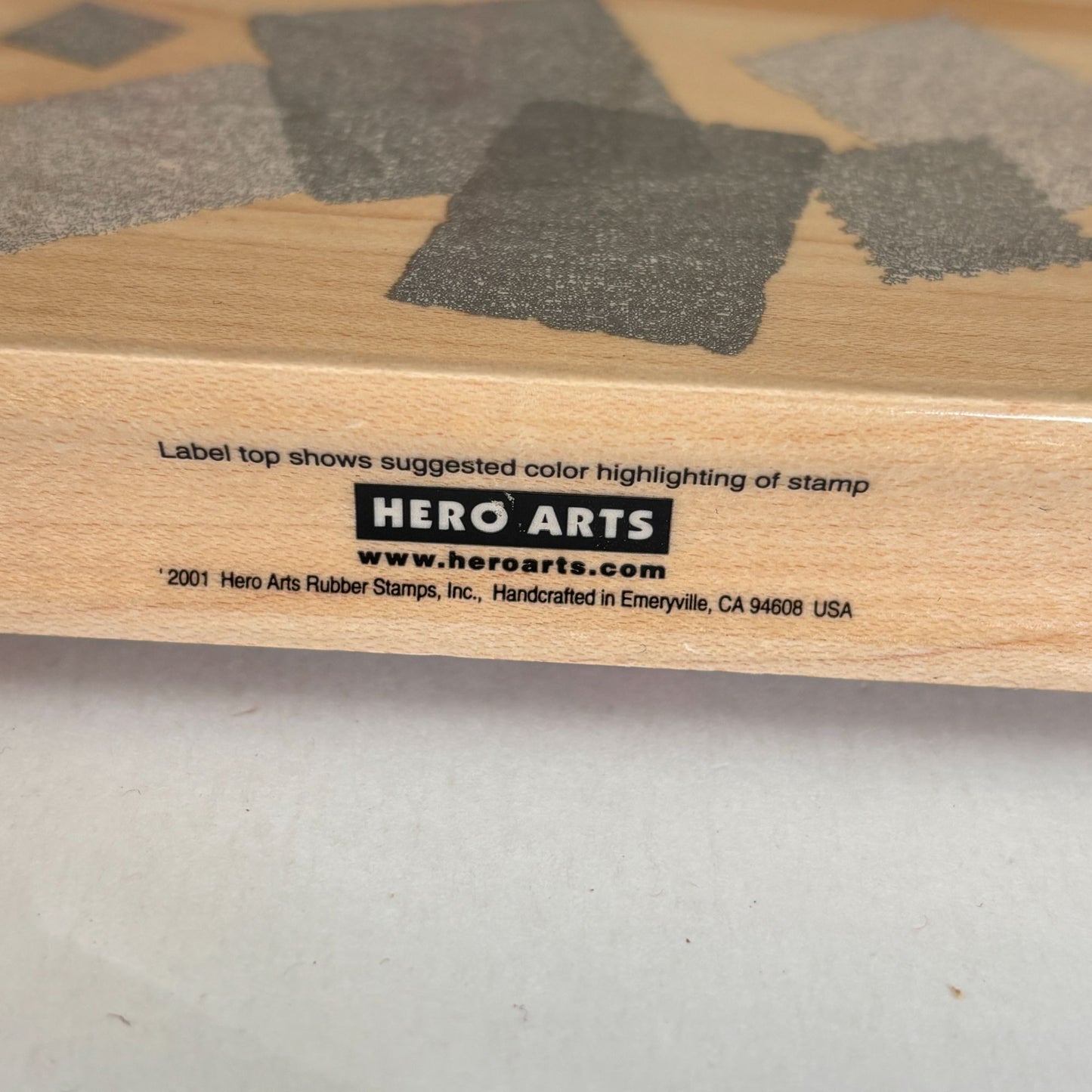 Hero Arts Rubber Stamp Background Template Abstract Texture Grunge Layering Wood Mounted H2190