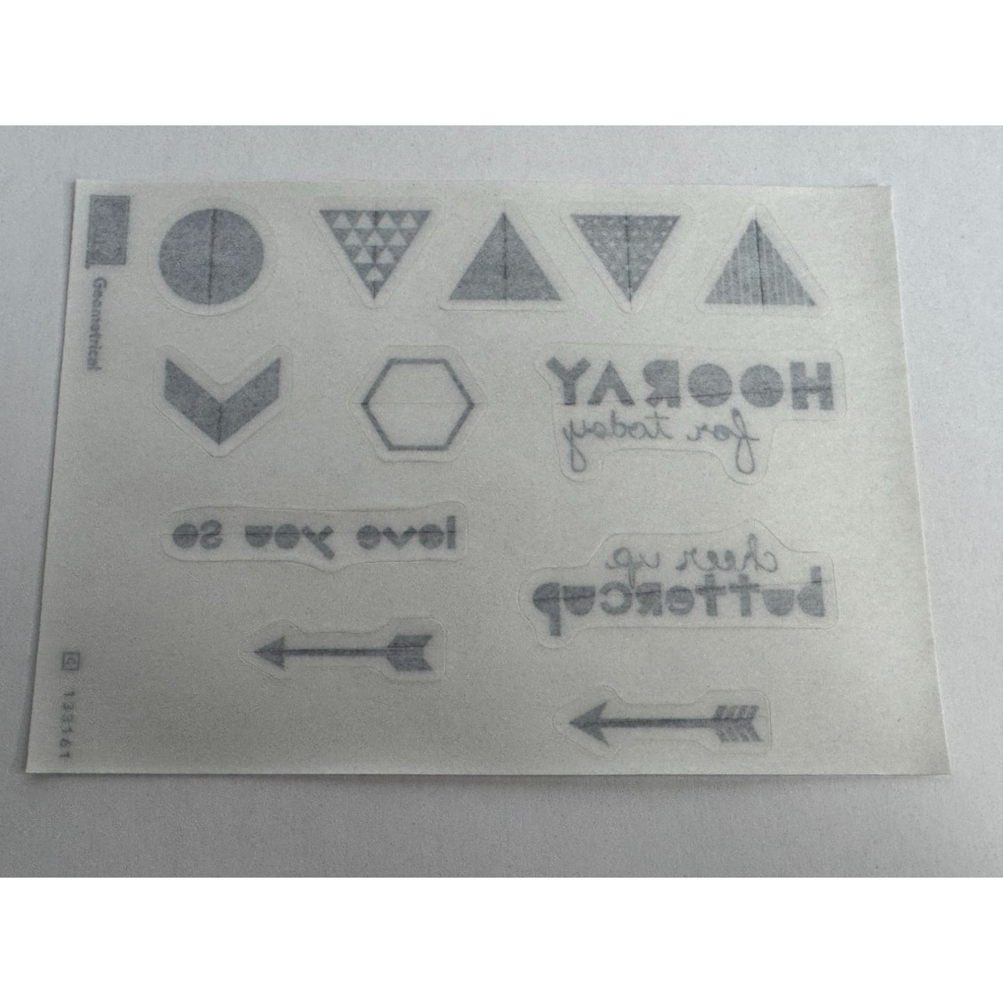 Stampin Up Clear Mount Rubber Stamp Set Geometrical Cheer Up Buttercup Arrows