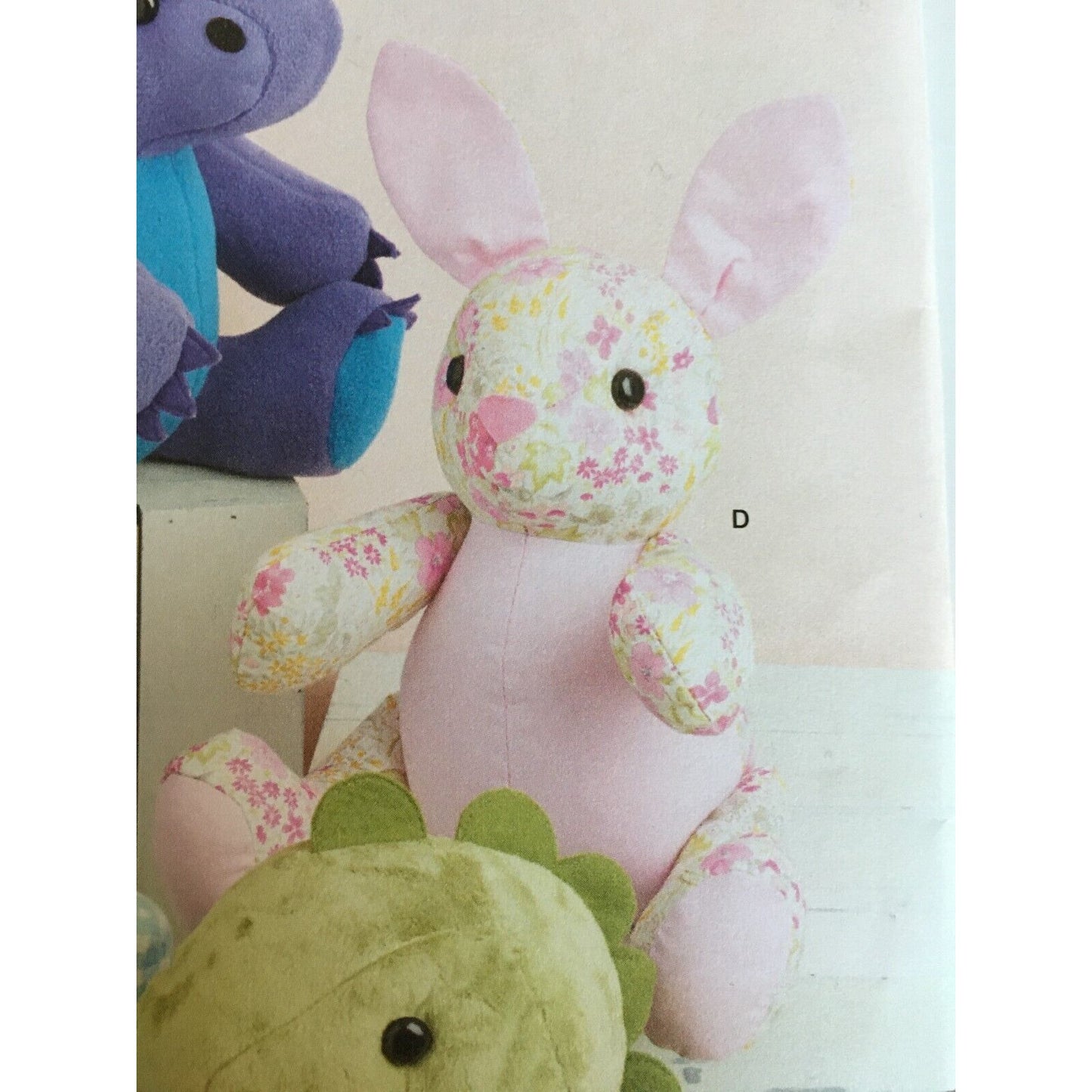 Simplicity Sewing Pattern S9441 Memory Teddy Bear Stuffed Animal Dragon Dino UC